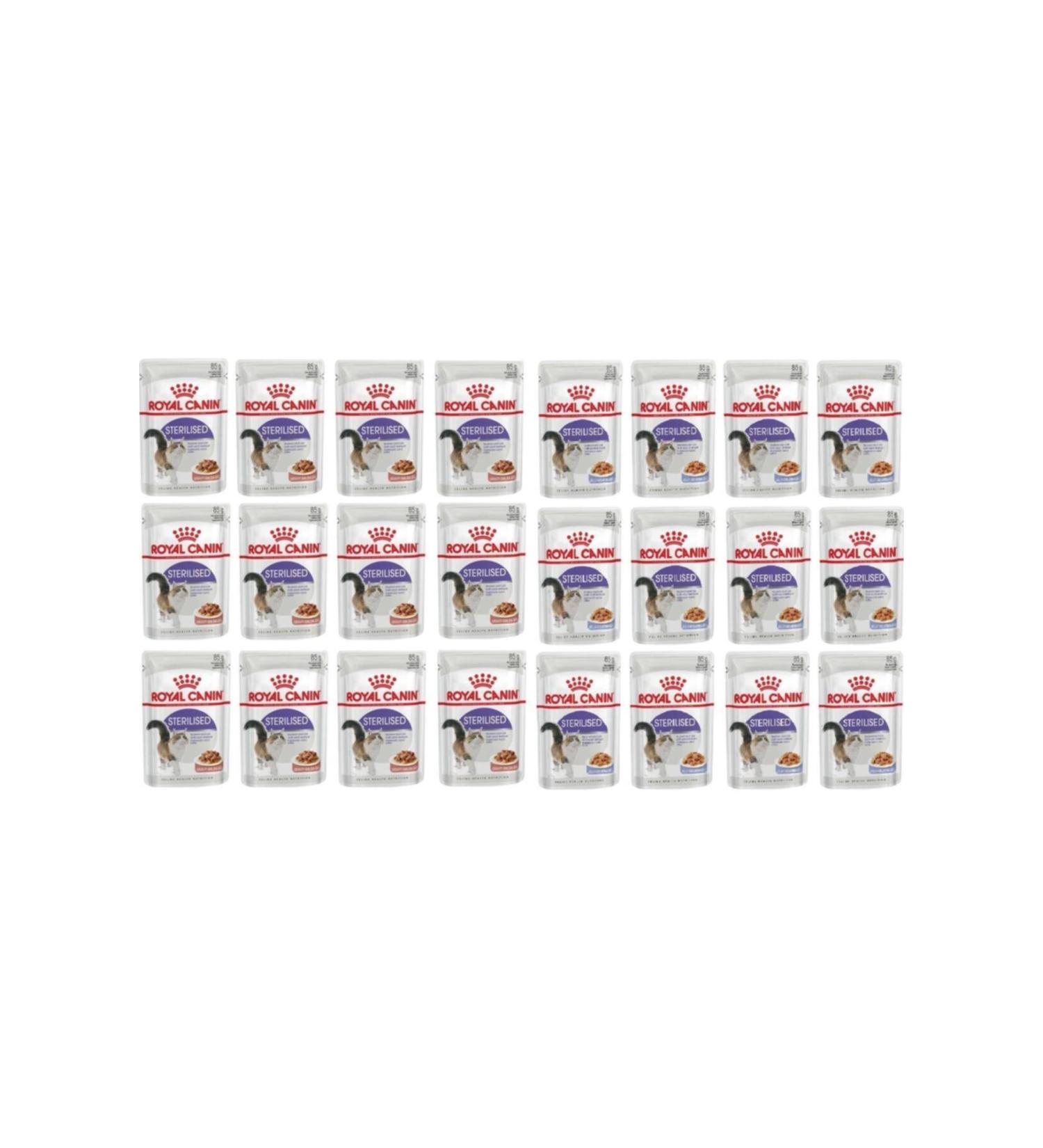 Royal Canin Sterilized 85 Gr Gravy Sauce 12 Pcs And Jelly 12 Pcs