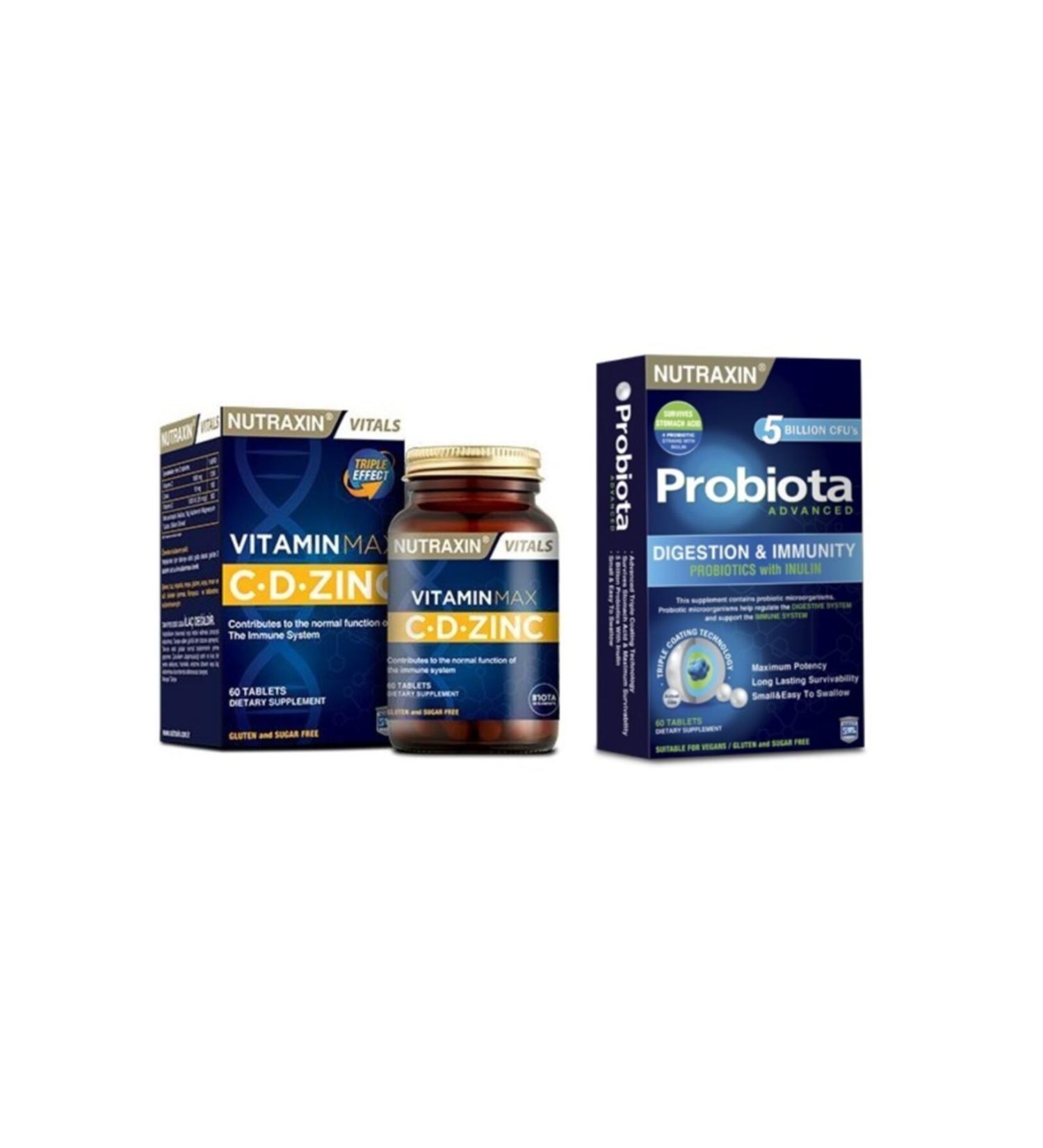 Nutraxin Probiotic Probiata Advenced 60 Tablets + Vitamin Max 60 Tablets