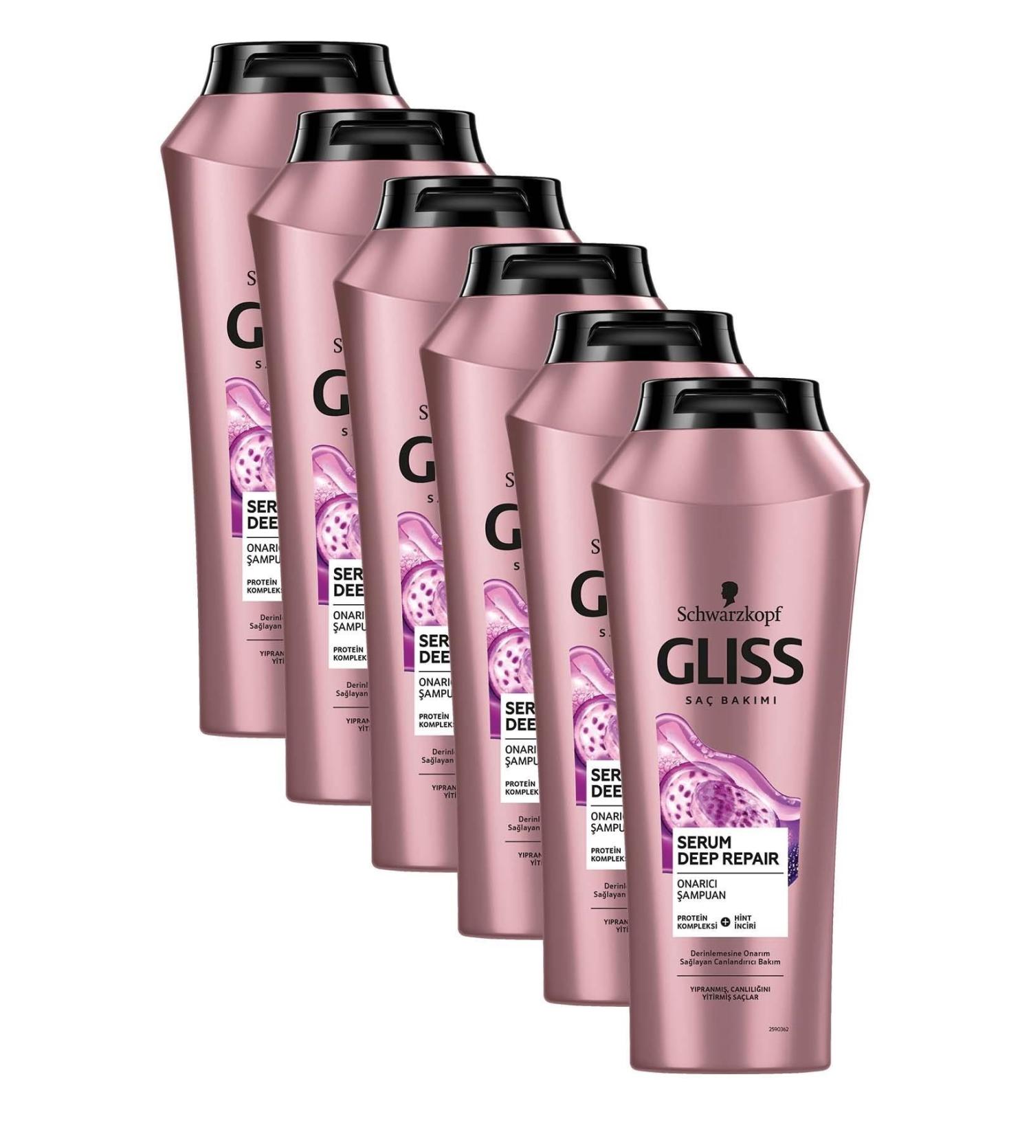 Gliss Shampoo Serum Deep Repair 550Ml 6 Pieces