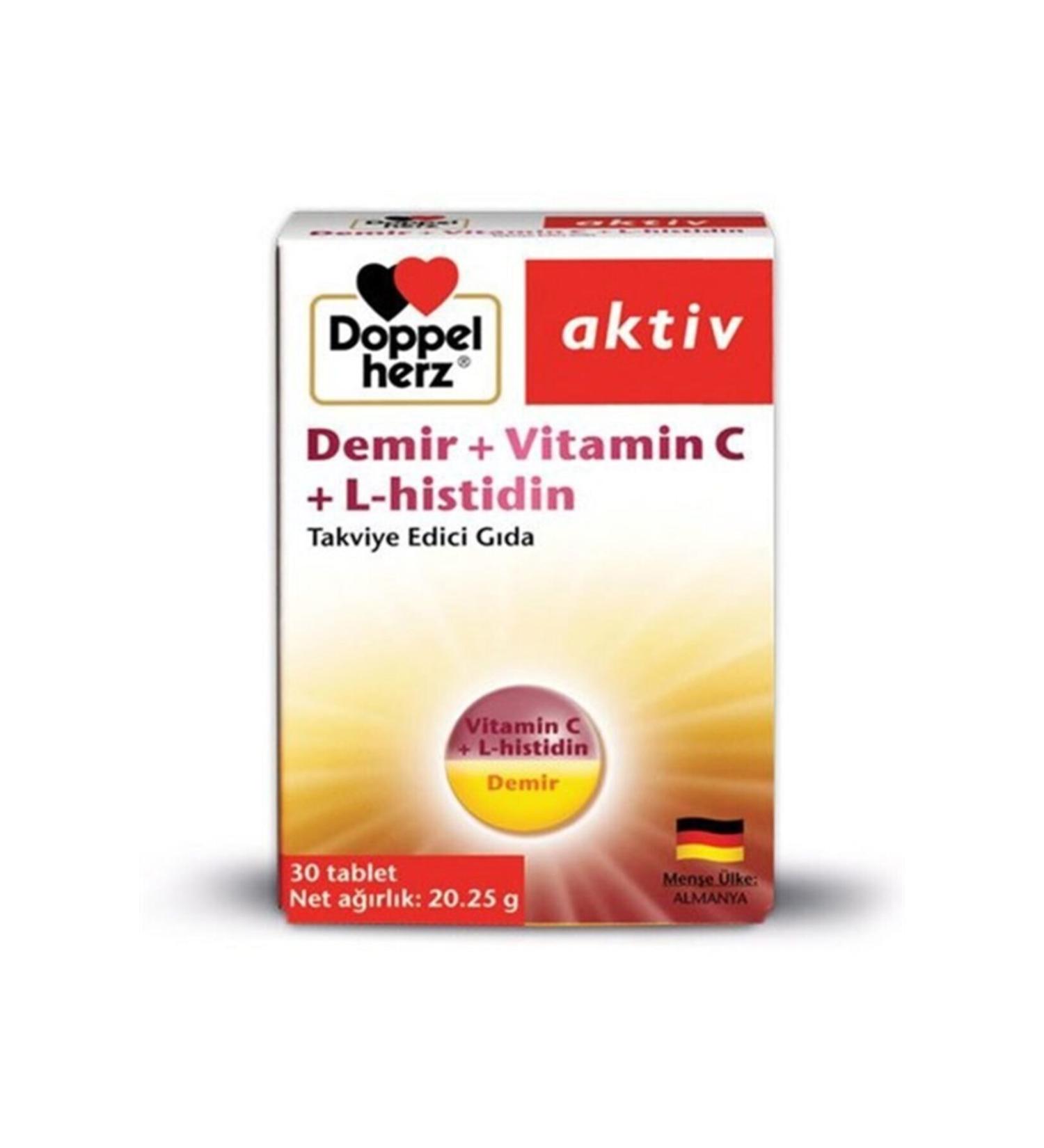 Doppelherz Iron + Vitamin C + L-histidine 30 Tablets