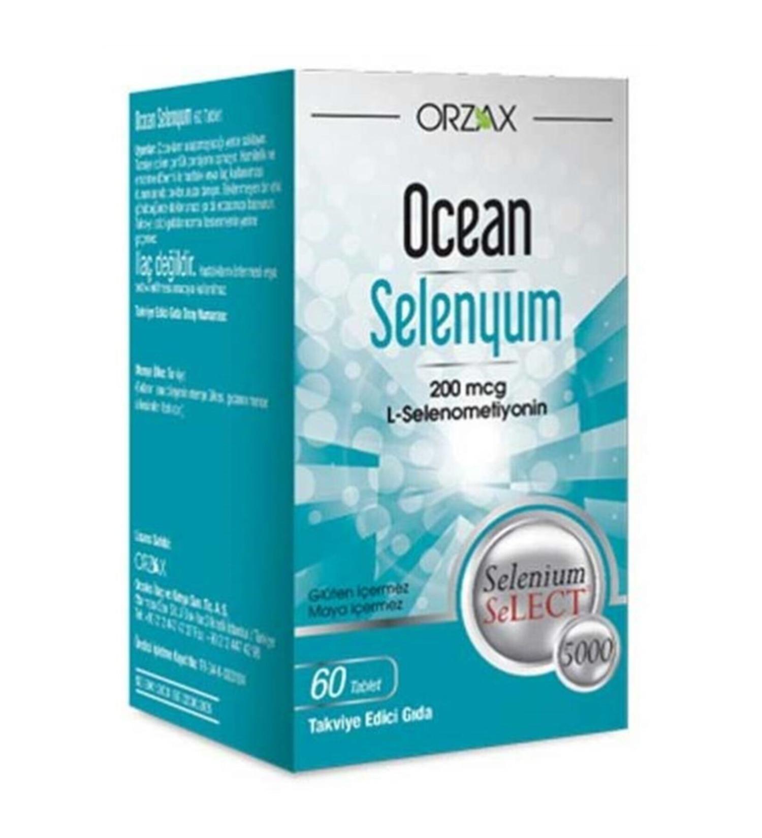 Ocean Selenium Supplement Food 200 Mcg 60 Tablets