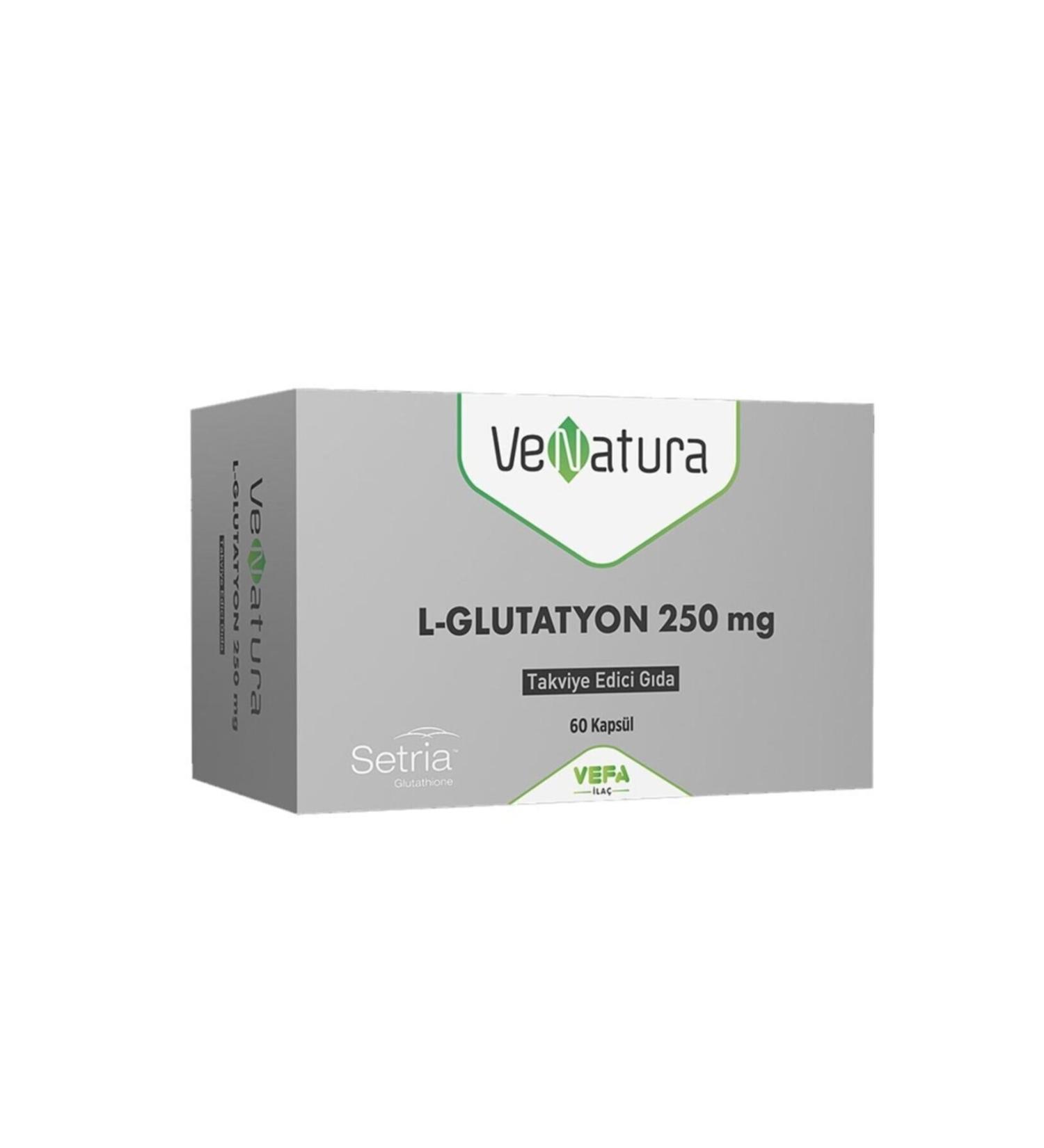 Venatura L-glutathione Food Supplement 60 Softgels 250mg