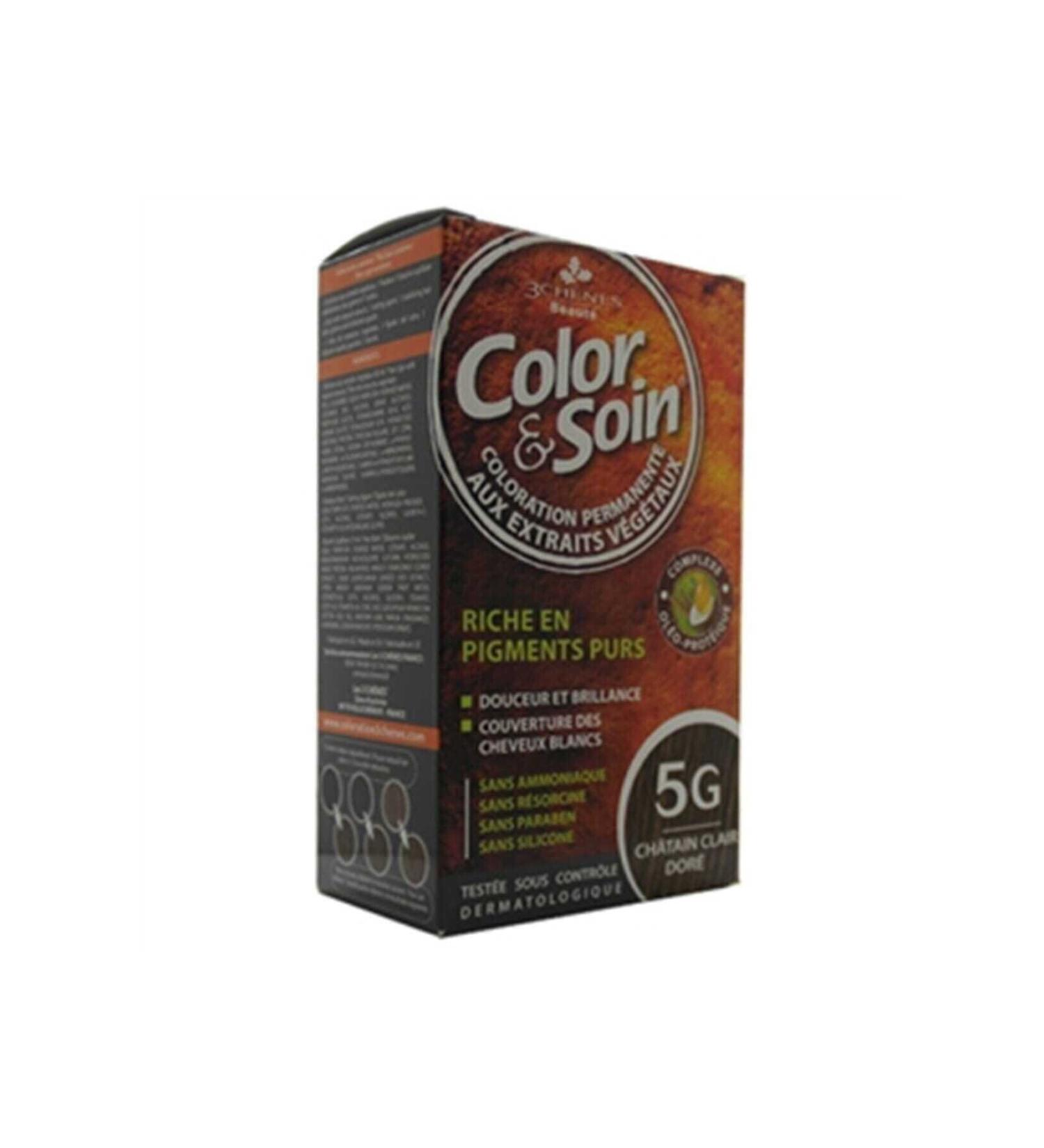 Color Soin Organic Hair Dye Color&soin 5g Chatain Clair Dore Light Golden Chestnut Light Golden Chestnut