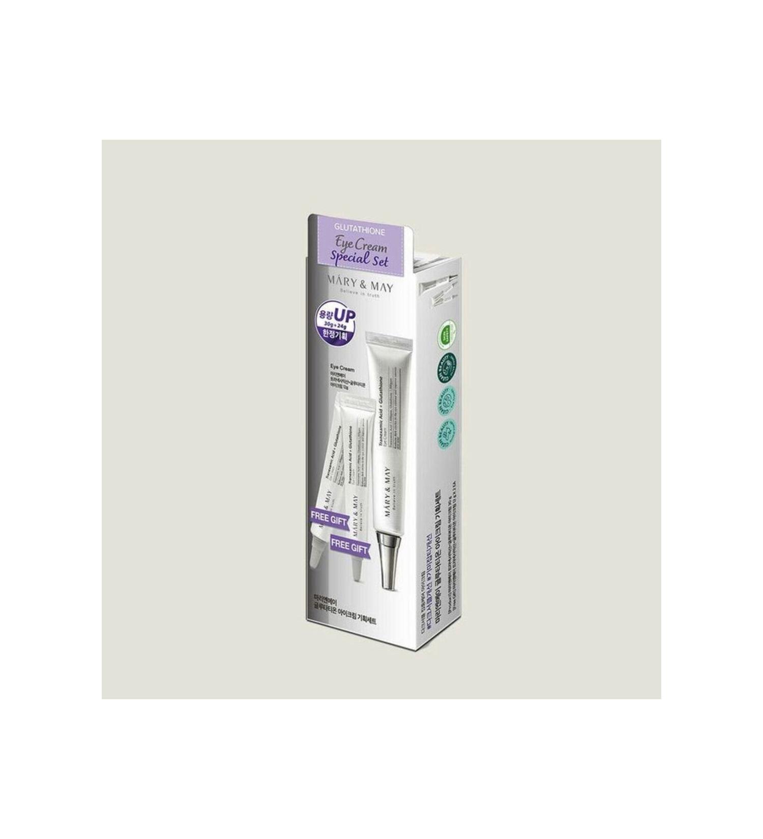 Mary & May Tranexamic Acid Glutathion Anti-Dark Circle Brightening Eye Contour Cream Set 30g (12G X2)