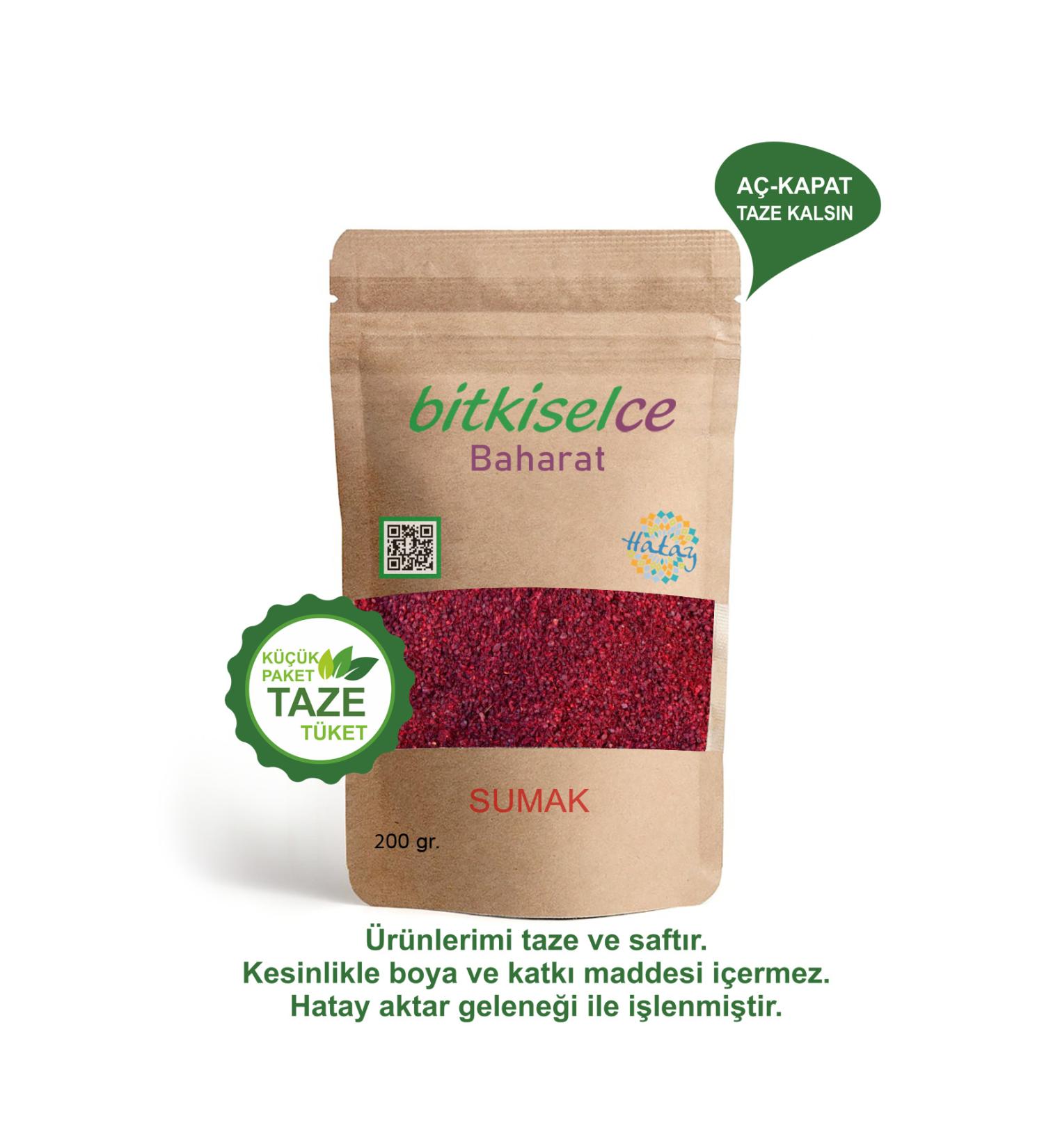 herbalce Premium Quality Hatay Natural Sumac - Add Natural Flavor to Your Meals 200 Gr.