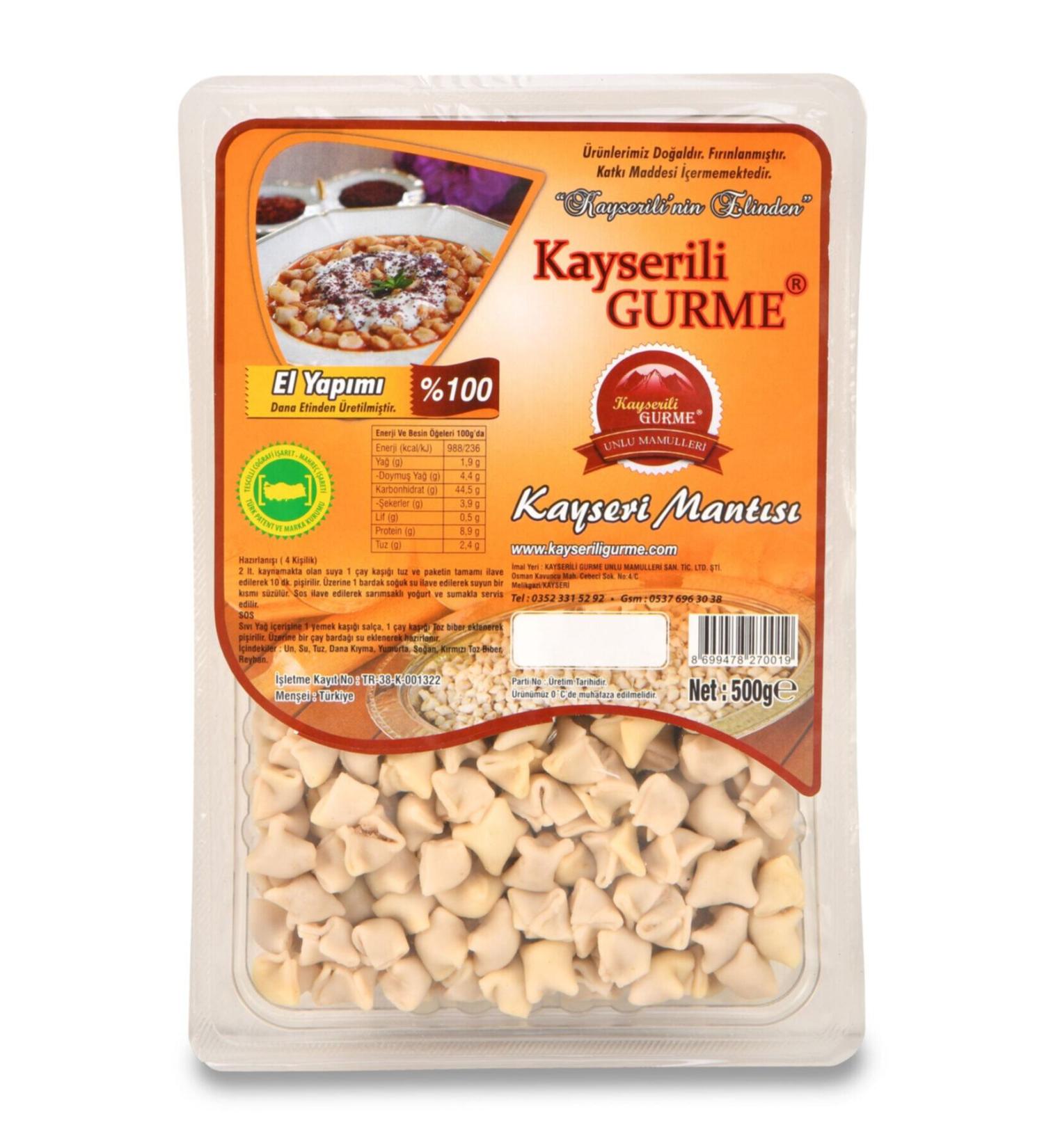 KAYSERI GURME Meaty El Bohca Ravioli (500 GR)