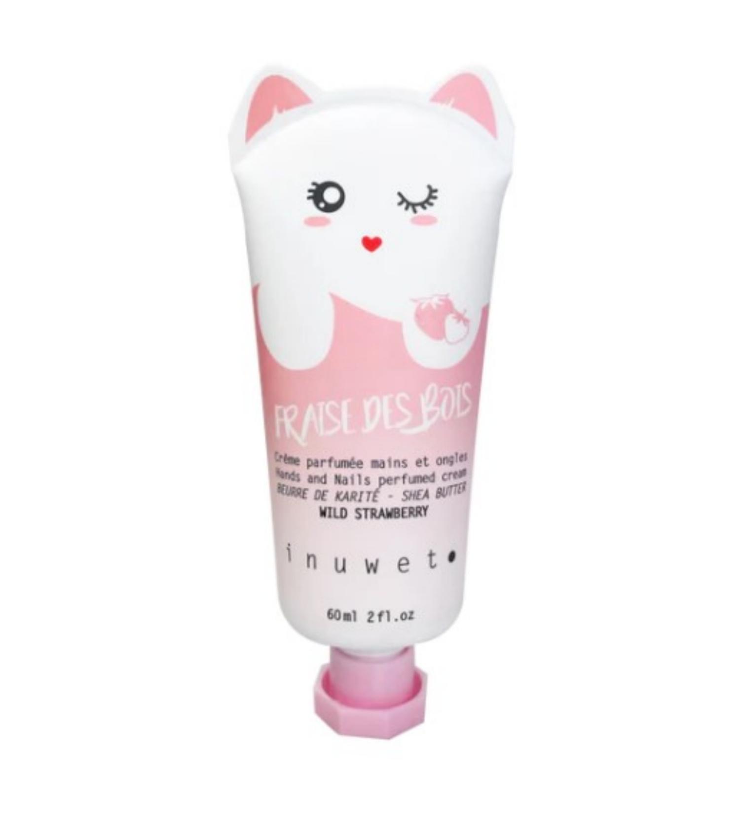 Inuwet HANDS CREME STRAWBERRY 60 ML - STRAWBERRY FLAVORED MOISTURIZING HAND CREAM
