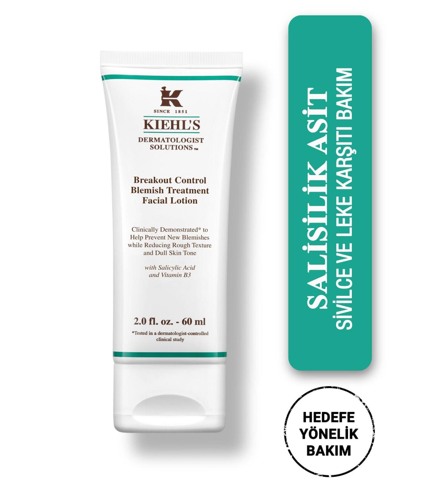 Kiehl's BREAKOUT CONTROL ANTI-ACNE AND BLEMISH LOTION WITH SALICYLIC ACID 60 ML DMBA44 - Buy Online on GoSupps.com