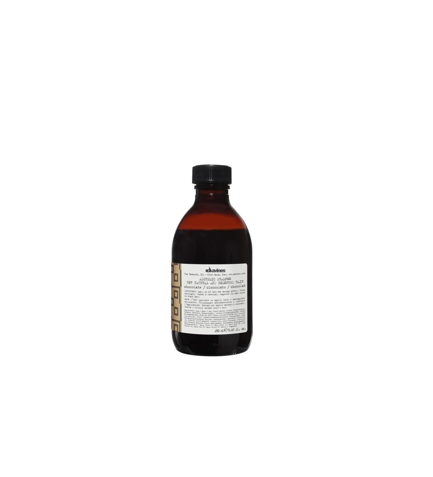 Davines Alchemic Chocolate Shampoo - Protective shampoo for dark brown and black hair (280ml) NOONLINEPRL5