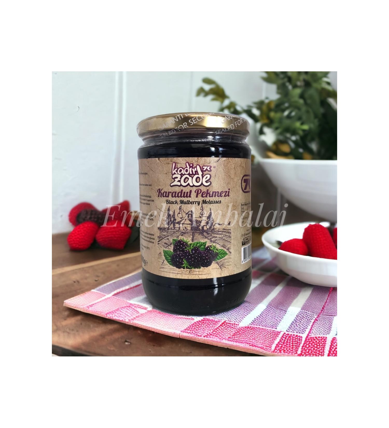 KADIRZADE Black Mulberry Molasses Glass Jar 800 G
