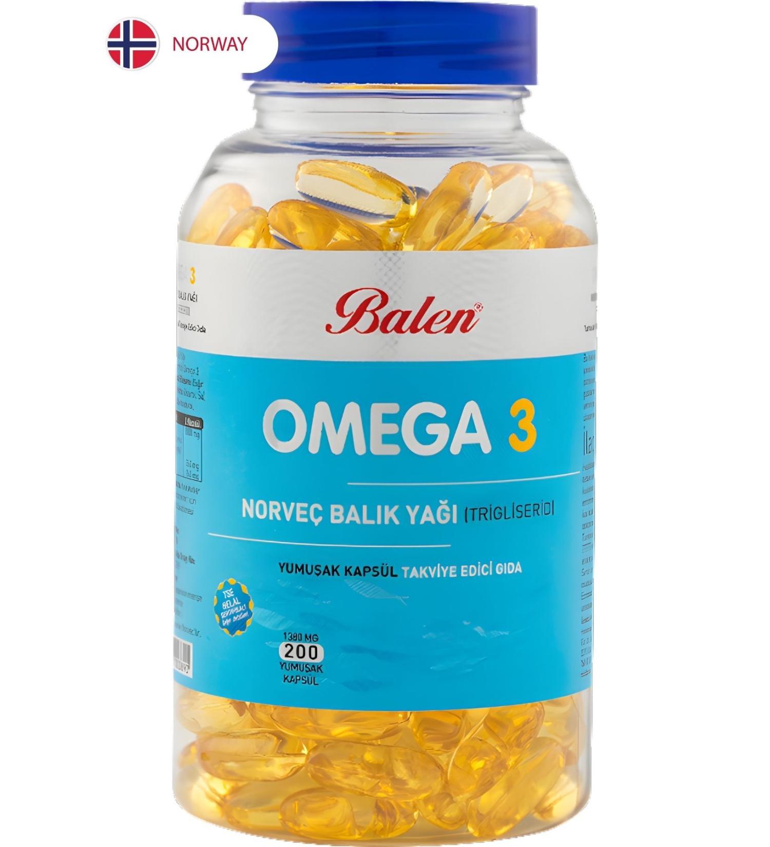 Balen Omega 3 Norwegian Fish Oil BL Softgel 1380 Mg 200 Capsules