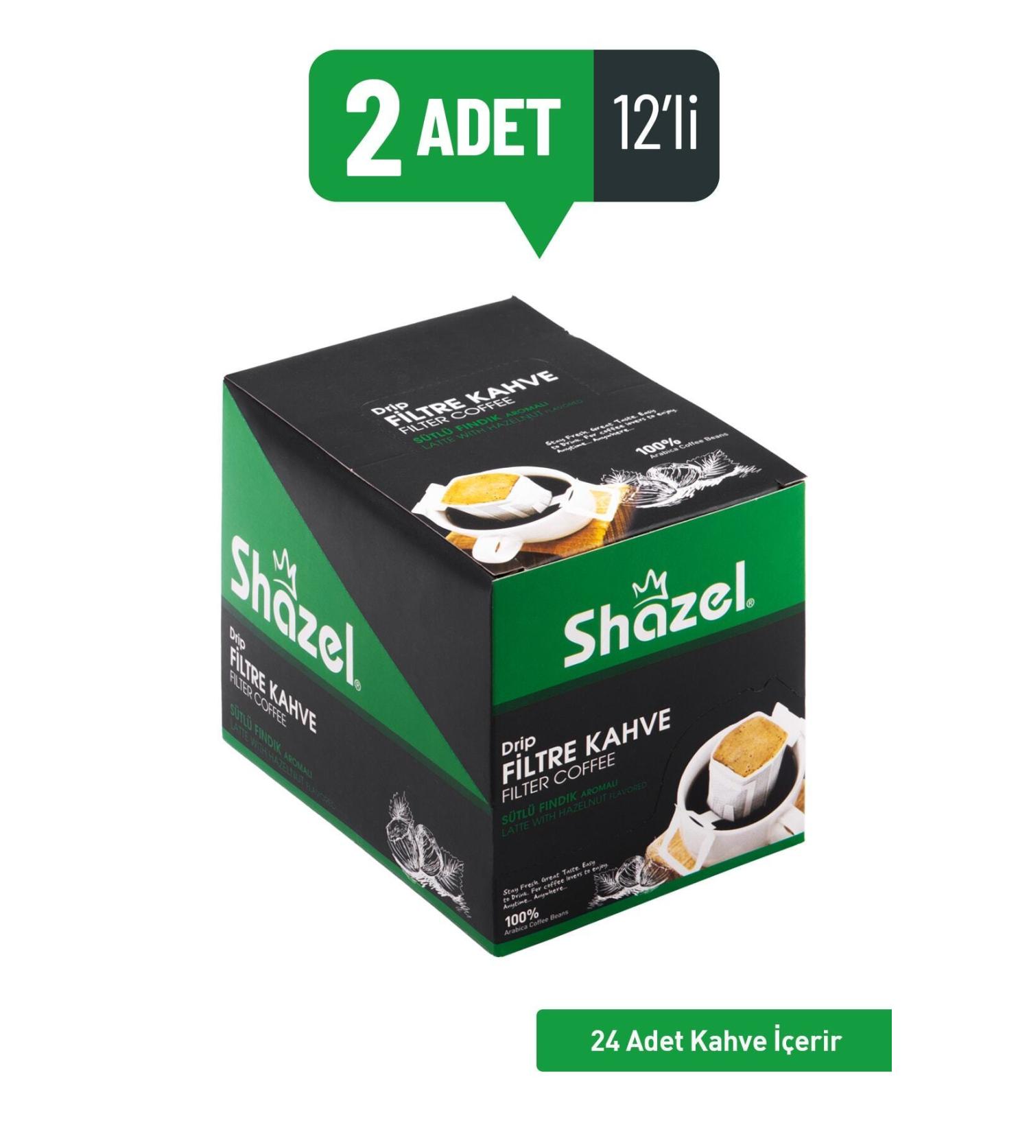 Shazel Drip Filter Latte Hazelnut - 24/2 Boxes - Buy Online on GoSupps.com