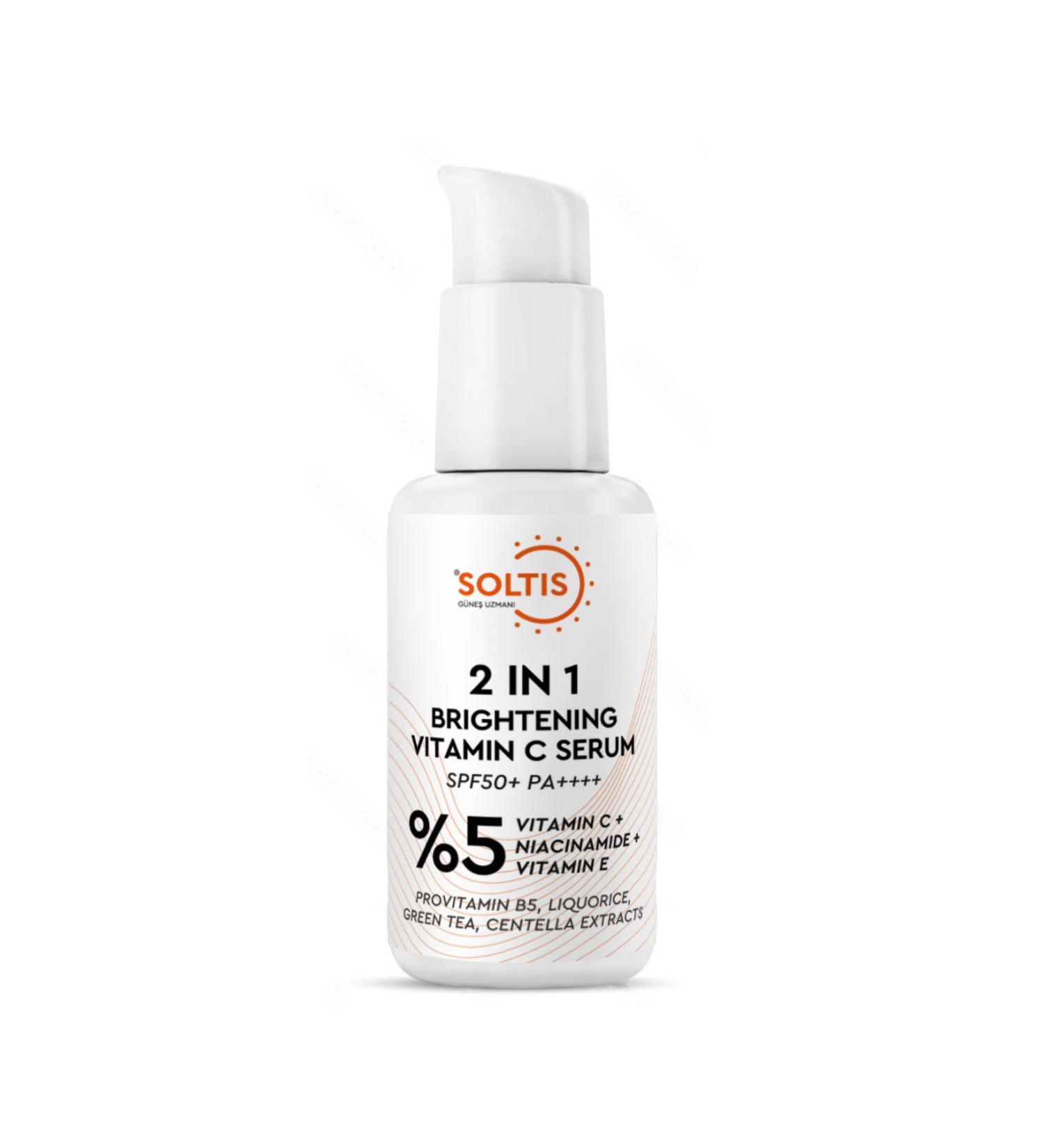 Soltis Vitamin C Brightening and Tone-Equalizing Care Serum SPF50+ Pa++++ 30 ml - Buy Online on GoSupps.com
