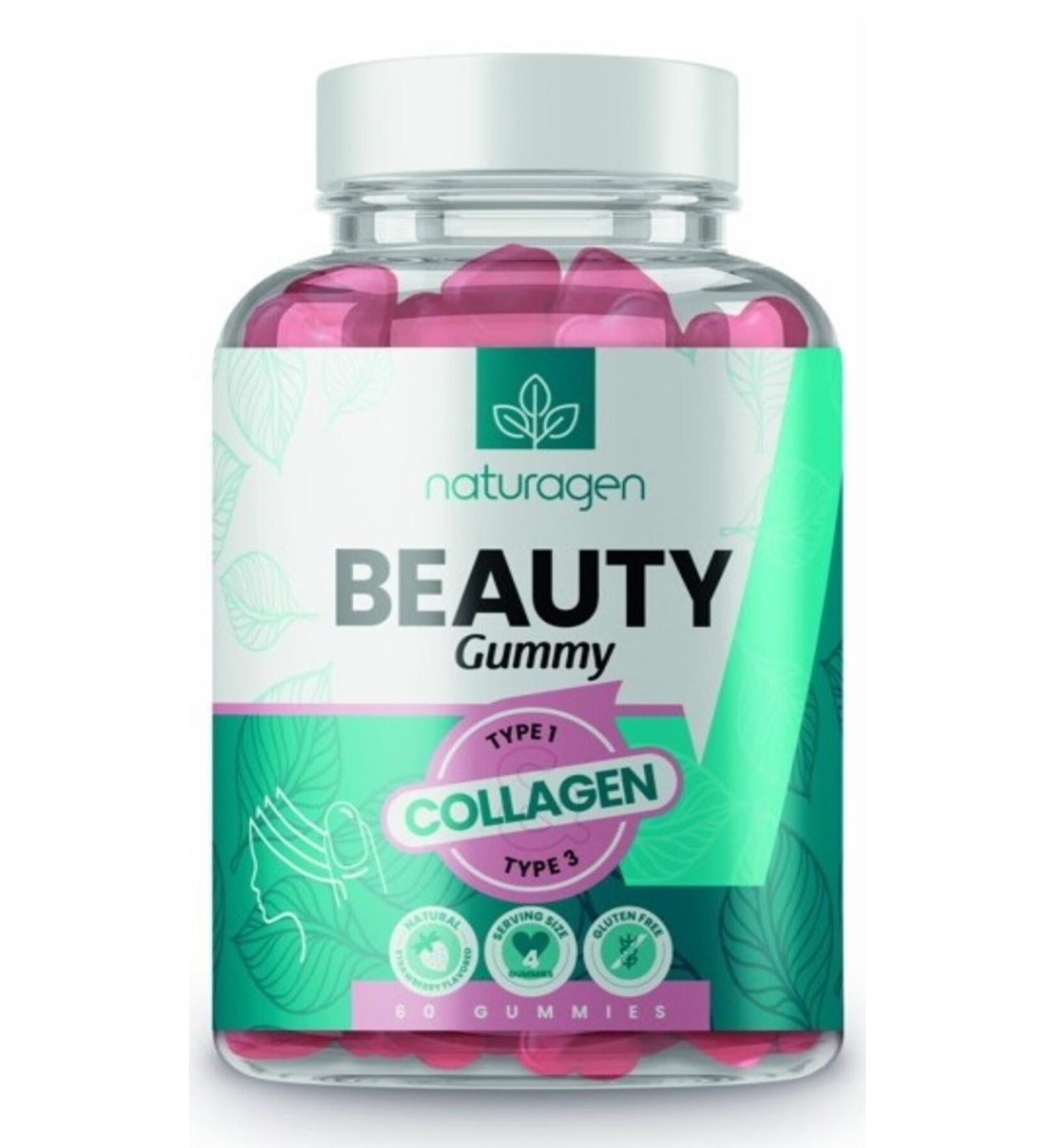 Naturagen Gummy Collagen Type 1-3 Chewable Form 60 Pieces - Buy Online on GoSupps.com