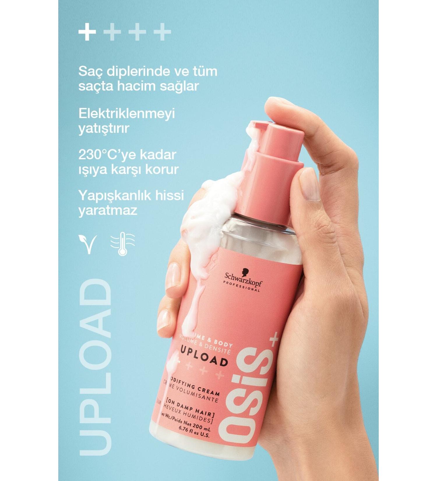 KA SO CAMPAIGN OSIS Upload Volume Cream 200ml | Volume from Root to Tip with Protection Against Frizz and Heat