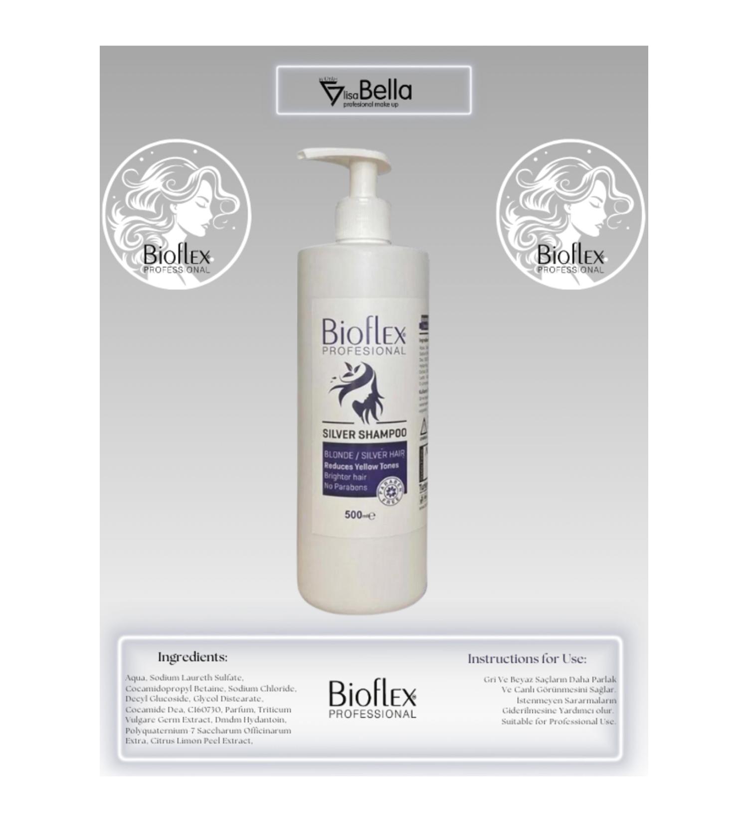 Bioflex Stardust Silver Purple Shampoo 500 Ml Hair Strengthening Purple Shampoo - Buy Online on GoSupps.com