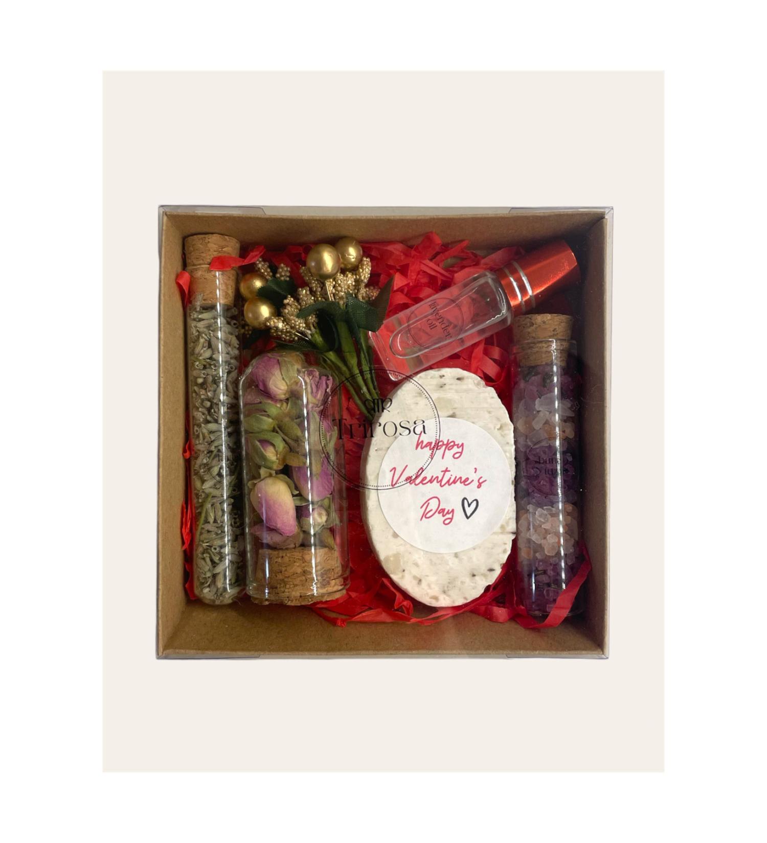 Handmade Trirosa Bath Salt Aromatherapy Valentine's Day Set