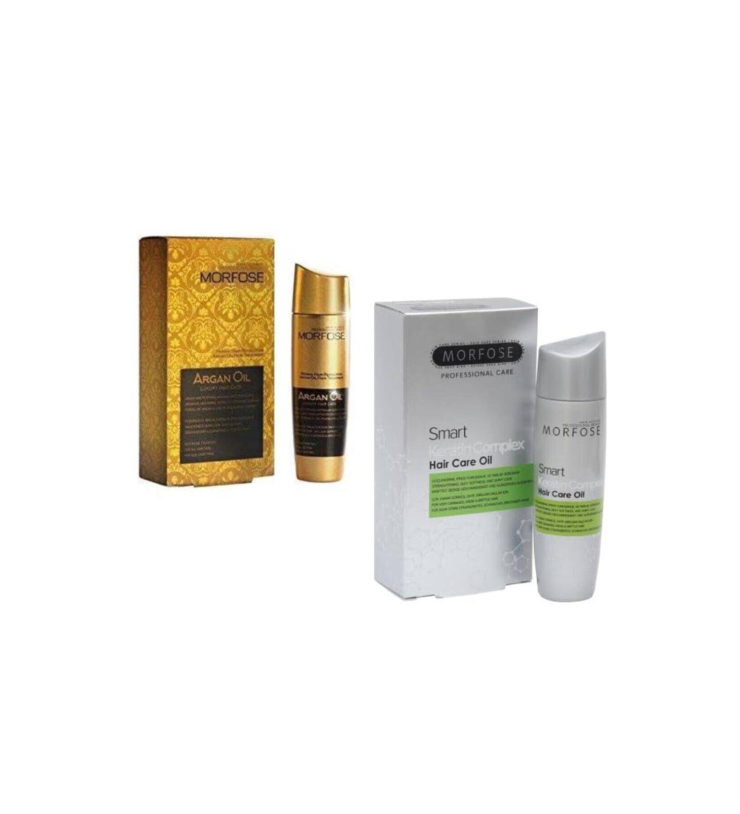 Morfose LUX ARGAN OIL + SMART KERATIN OIL PERFECT NOURISHING HAIR CARE 2-PIECE PRODUCT SET KEYON453