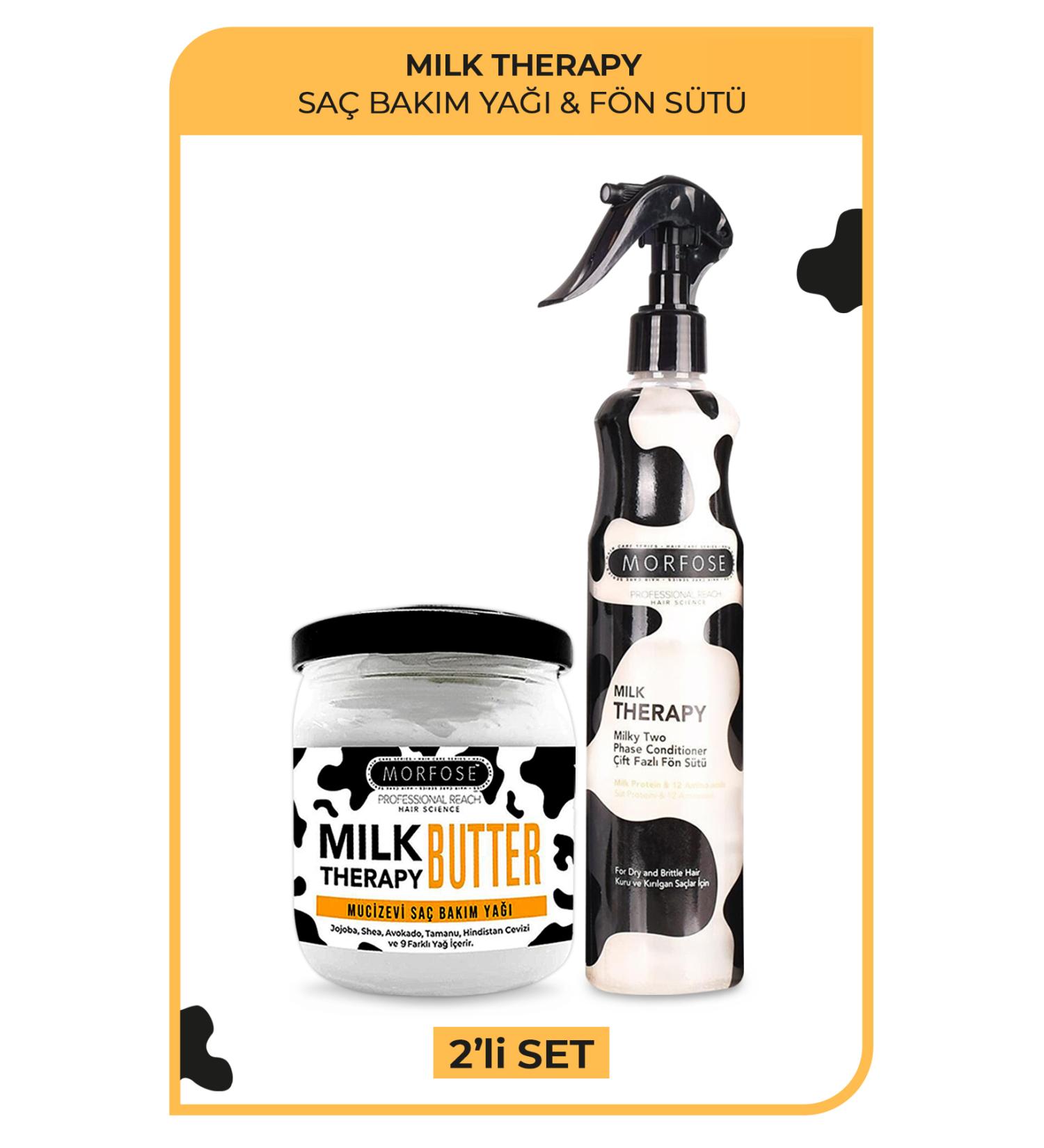 Morfose Milk Therapy Butter + Dual Phase Blow Dry Water 400 Ml - Buy Online on GoSupps.com