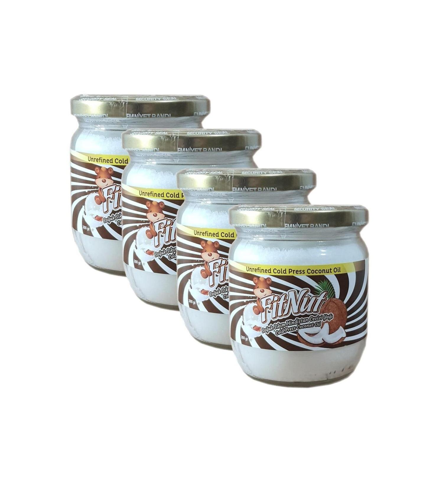 FitNut Coconut Oil 300 G 4 Pieces Cold Pressed