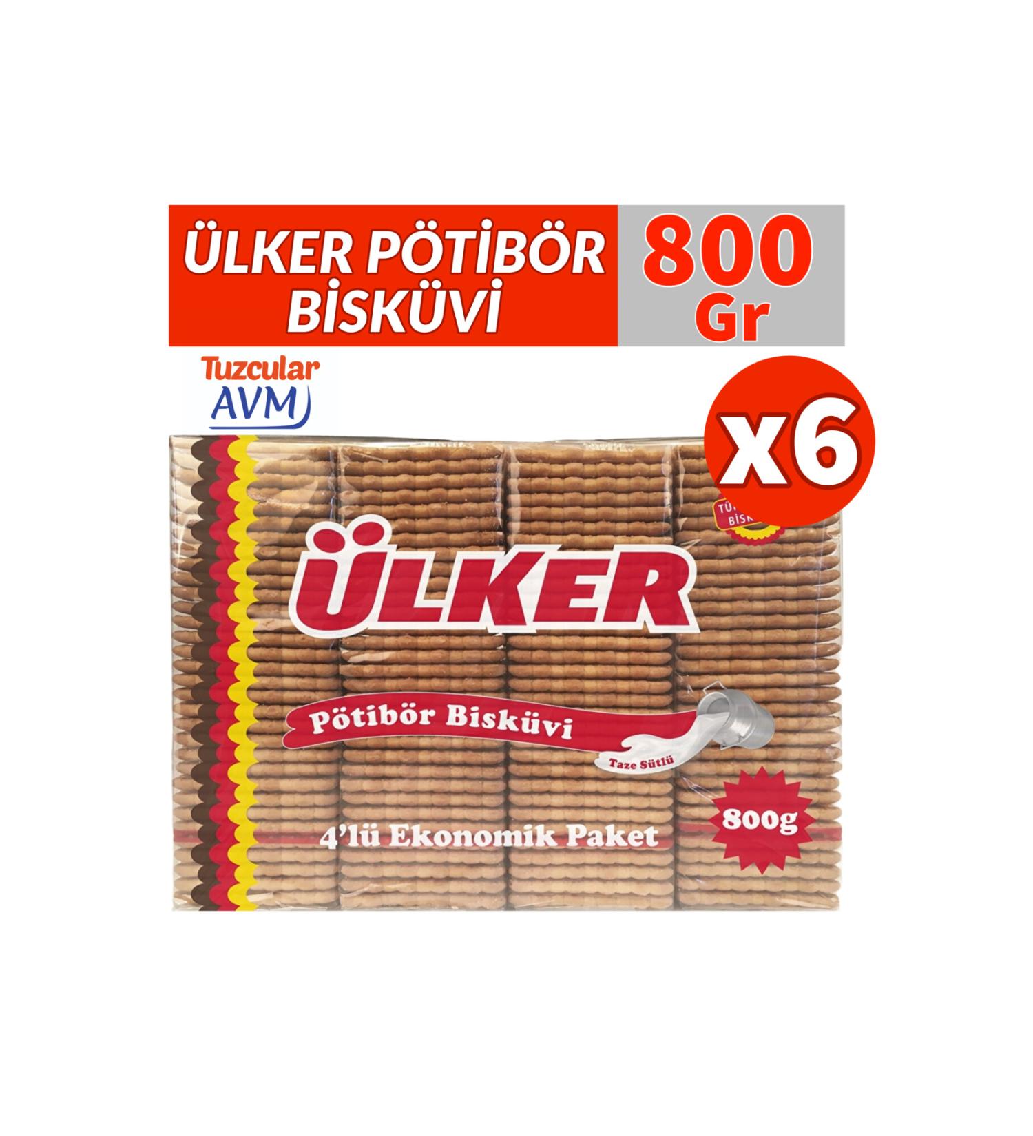 Ulker Petib r Biscuits 800 gr 6 Packs