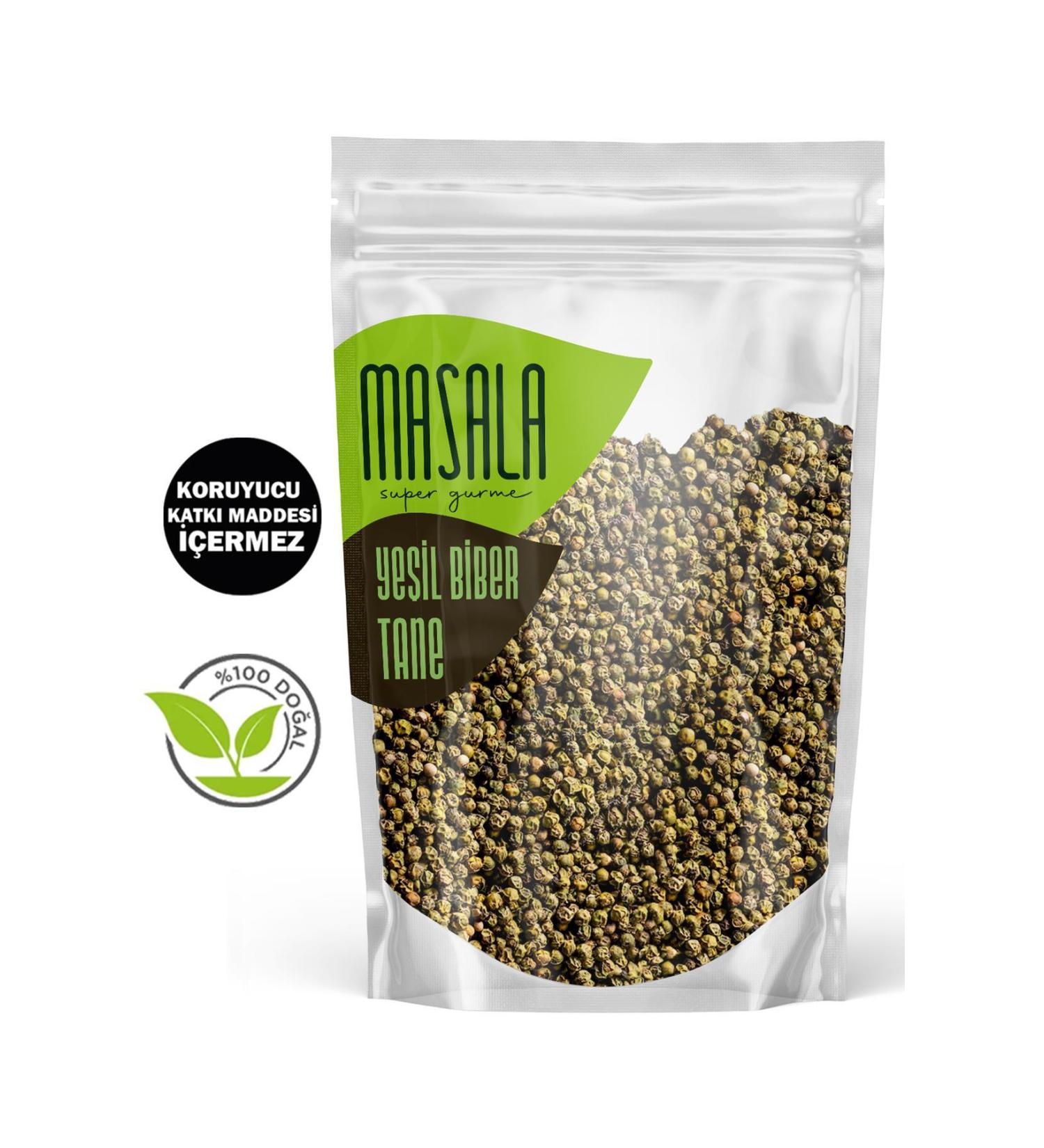 Super Gourmet Masala Green Black Pepper (Grain) 1 kg - Green Black Pepper