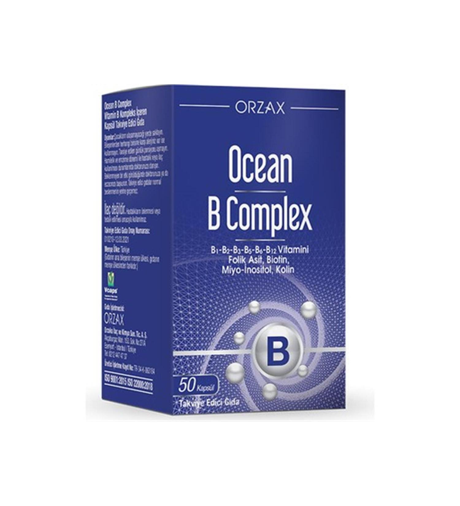 Orzax Ocean B Complex 50 Capsules