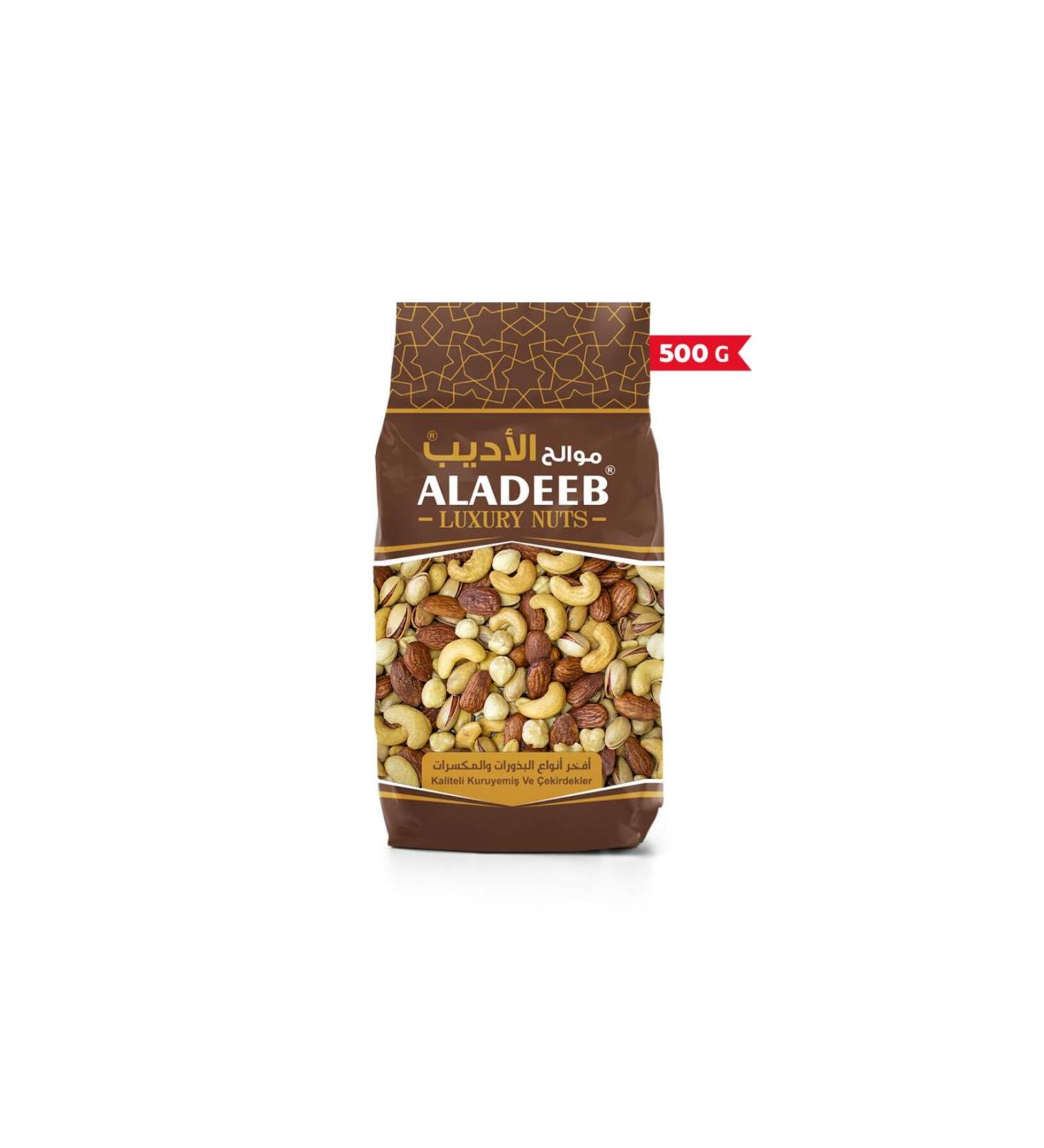 ALADEEB 4-PIECE MIXED NUTS WITH SAUCE 500 grams
