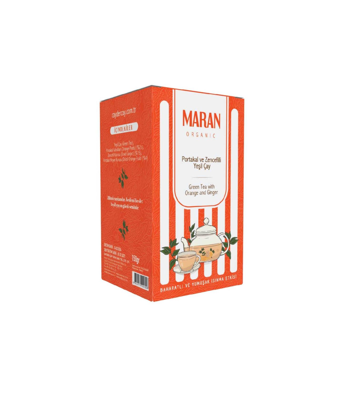 MARAN Orange and Ginger Green Tea 150Gr