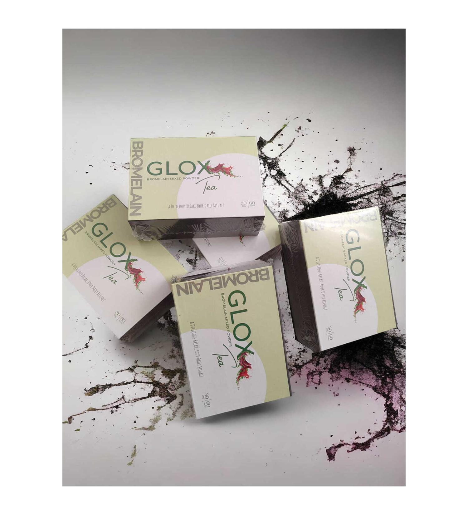 GLOX Bromelain Rich Herbal Detox Tea Helps Regulate Fast and Metabolism 4 Month Package - Buy Online on GoSupps.com