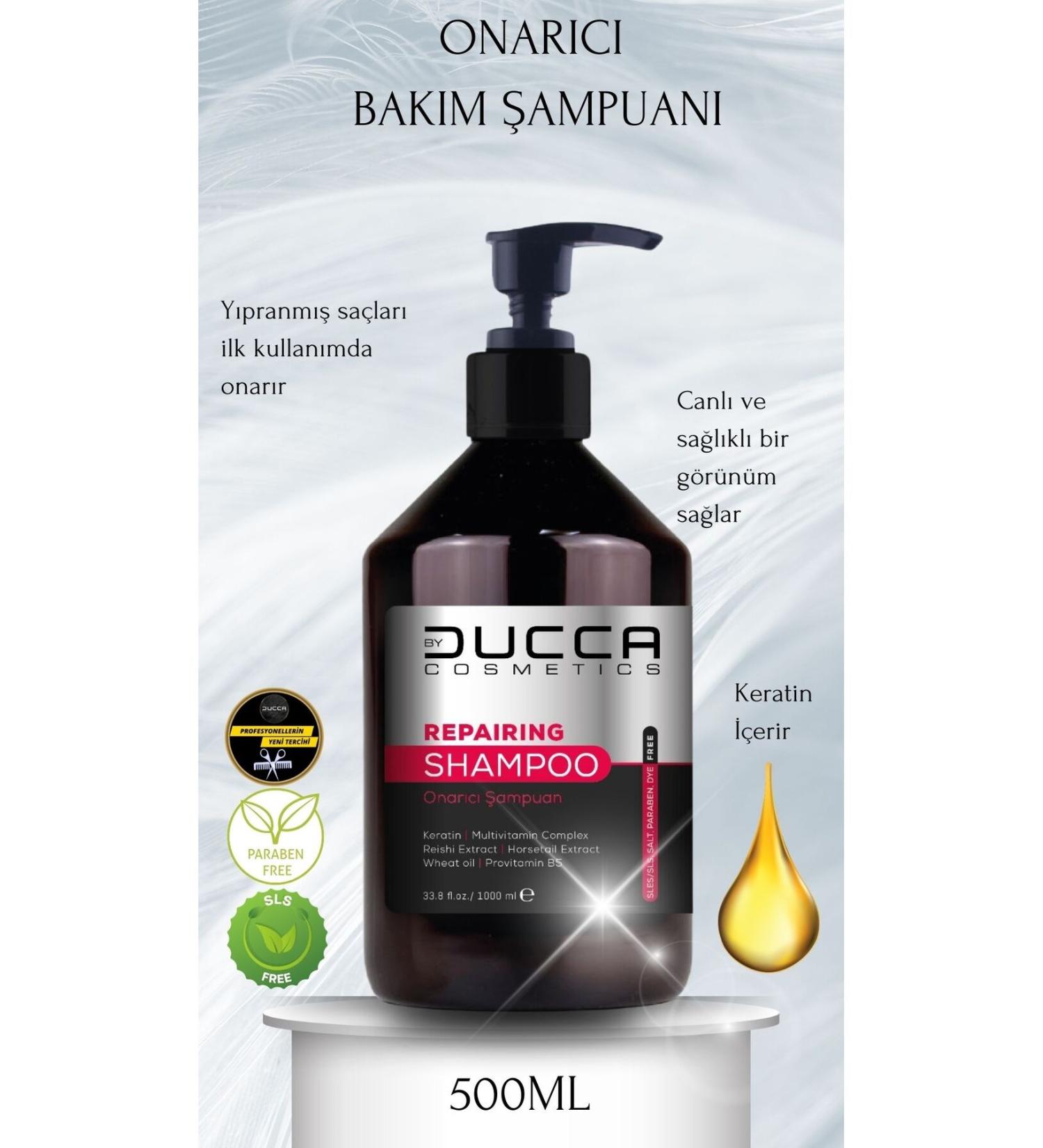 BY DUCCA Special Repair Care Shampoo for Damaged Hair 500 ml (SALT-FREE KERATIN CONTENT) - Buy Online on GoSupps.com