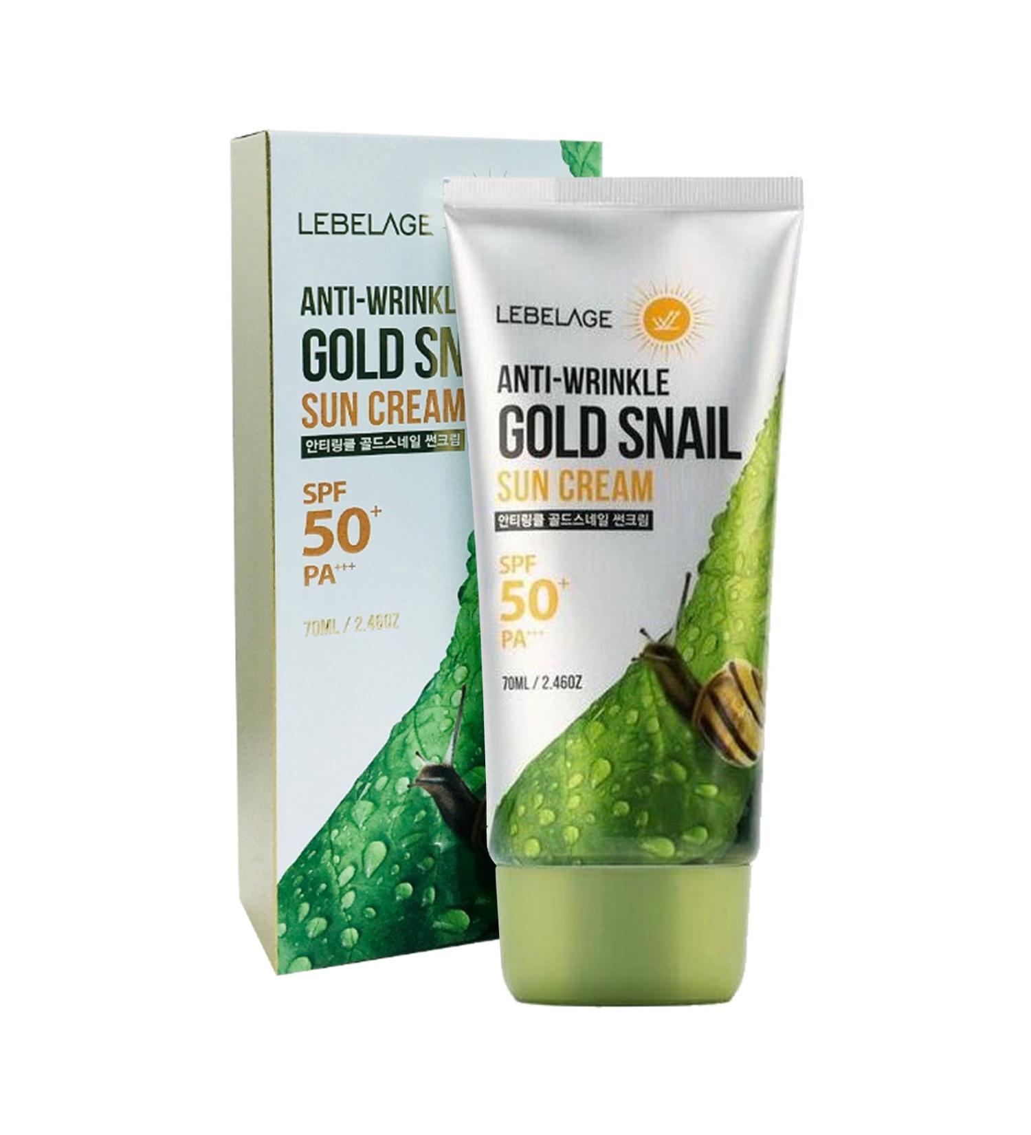 LEBELAGE Anti-Stain and Anti-Wrinkle Snail Extract Gold Snail Spf 50 + Sun Cream