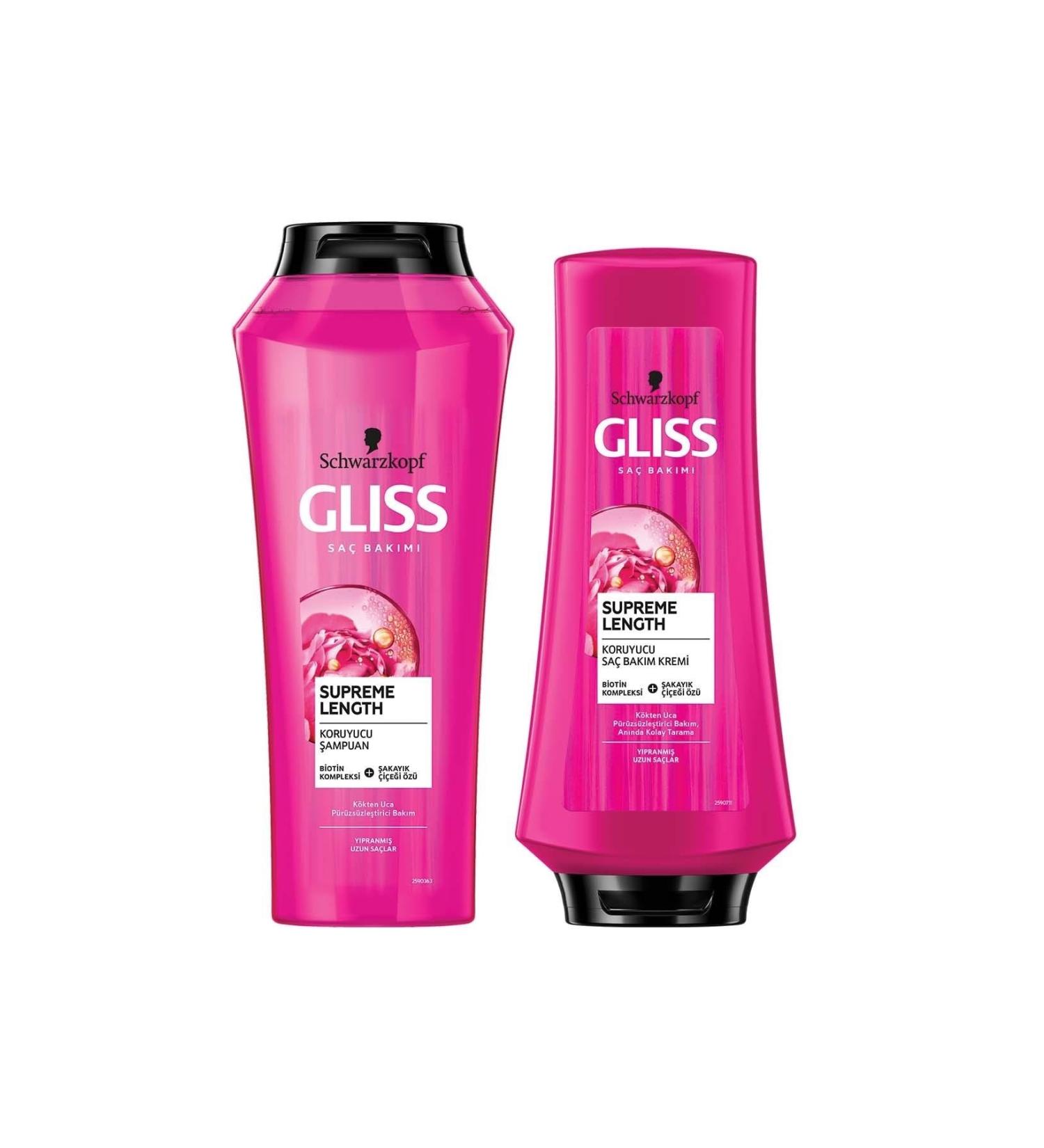 Gliss Supreme Length Shampoo 525 ml + Conditioner 360 ml