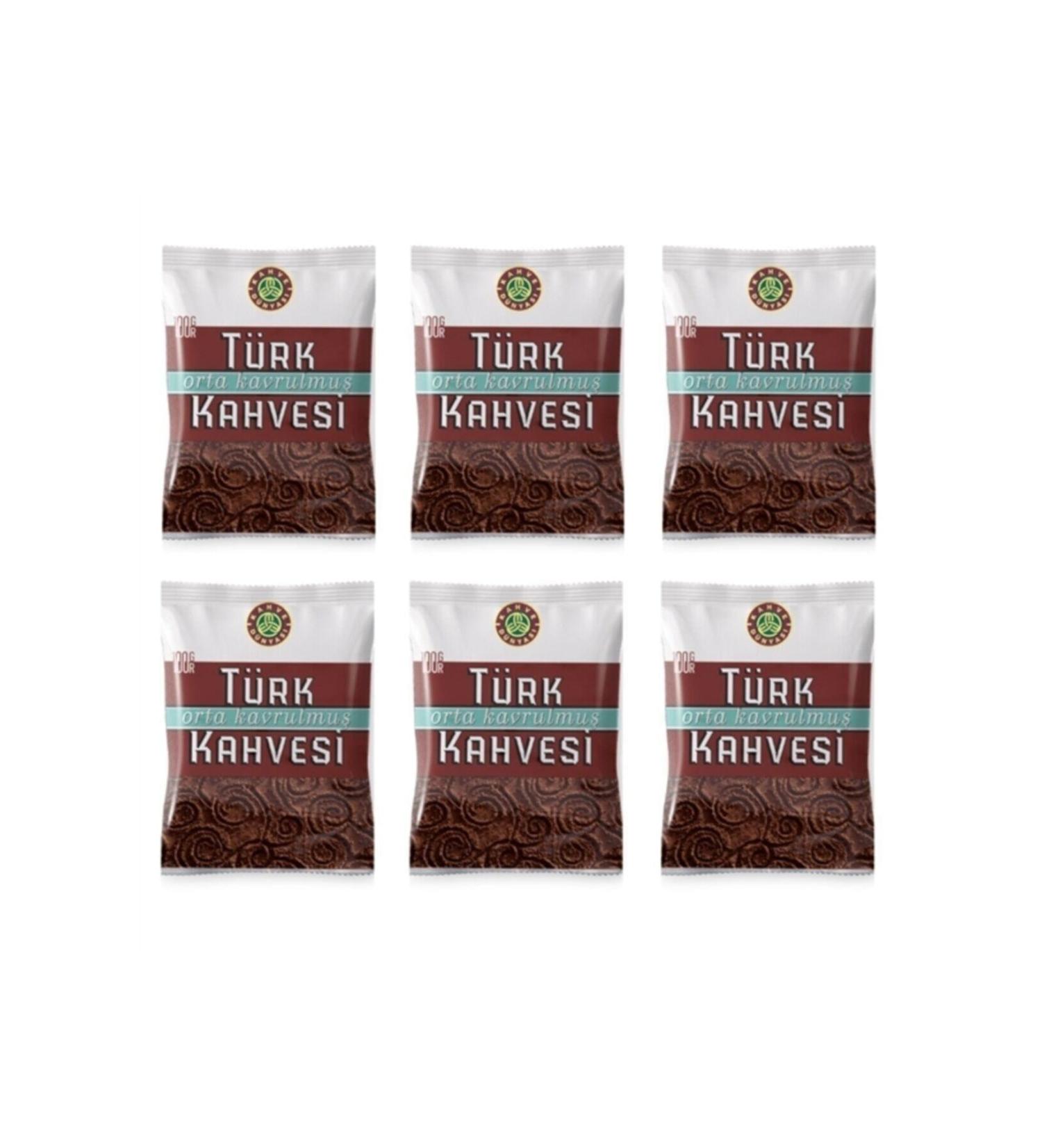 Kahve D nyas Medium Roast Turkish Coffee 100 Gr (Pack of 6) 6 Packs of 100 Gr Medium Roast Coffee