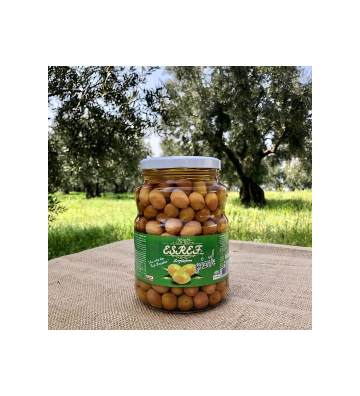 E ref Zeytincilik Scratched Green Olives 900 gr
