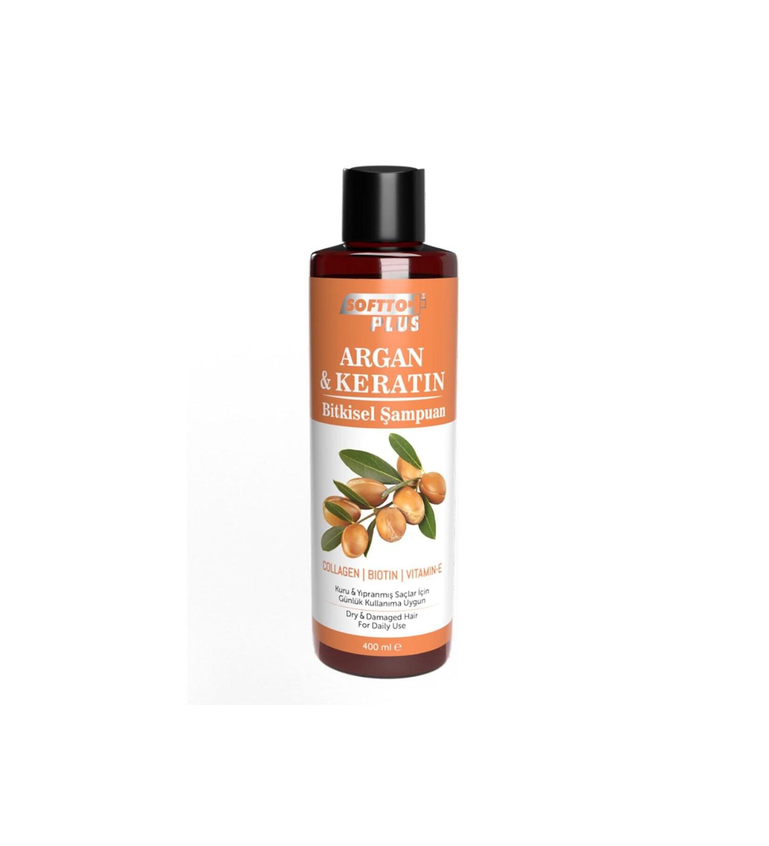 Softto Plus NOURISHING ORGANIC SHAMPOO FOR DRY AND DAMAGED HAIR 400ML KEYON602