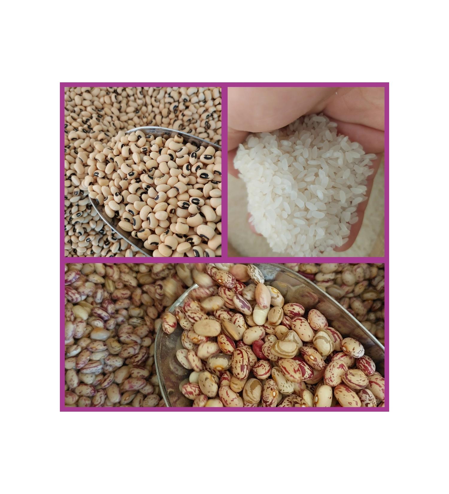 irfan legumes Kidney Beans 2 Kg Black Eyed Peas 2 Kg Rice 2 Kg Net 6 Kg