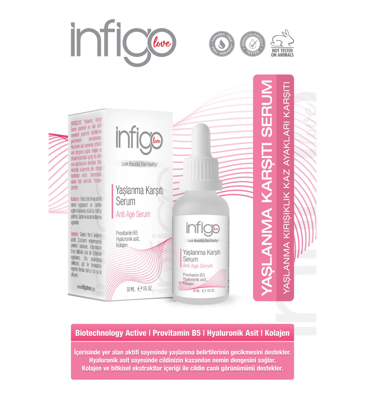 infigolove Anti-Aging Serum 30 ml (biotechnology Active+provitamin B5+hyaluronic Acid+collagen)