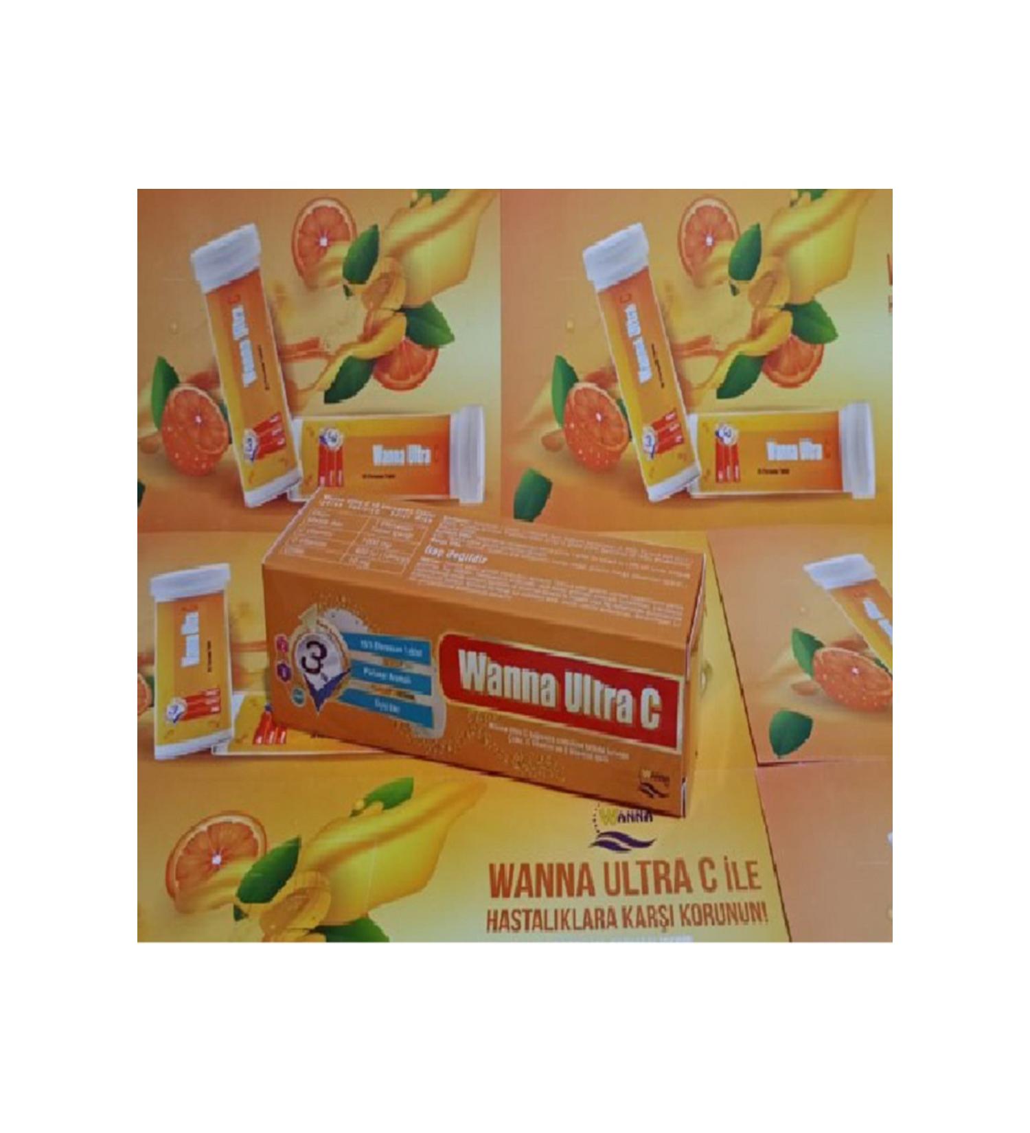 WANNA Ultra C-Triple Effect Vitamin C Vitamin D Zinc Effervescent 15 Tablets