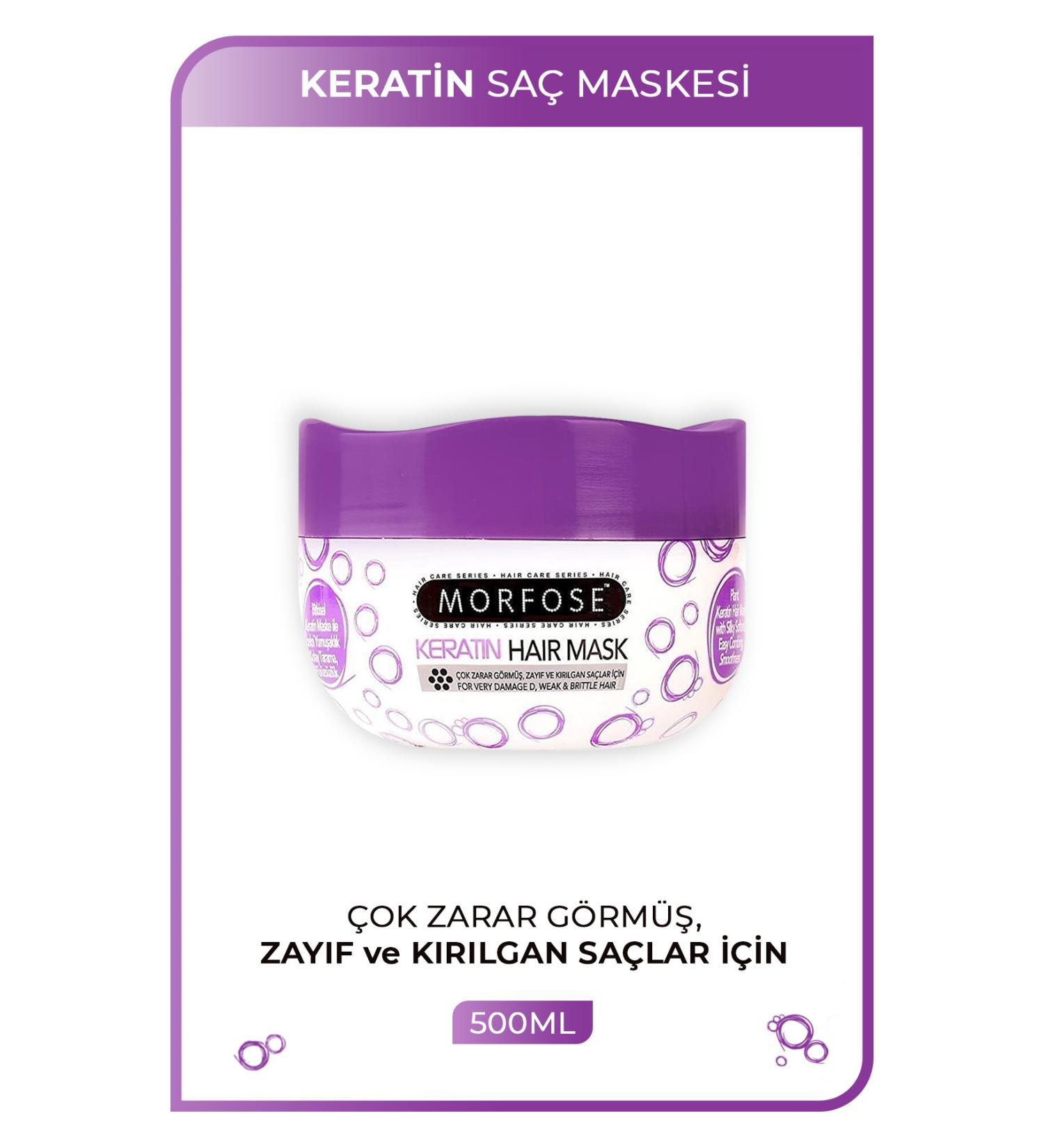 Morfose Keratin Hair Mask for Very Damaged Weak and Fragile Hair 500ml - Buy Online on GoSupps.com