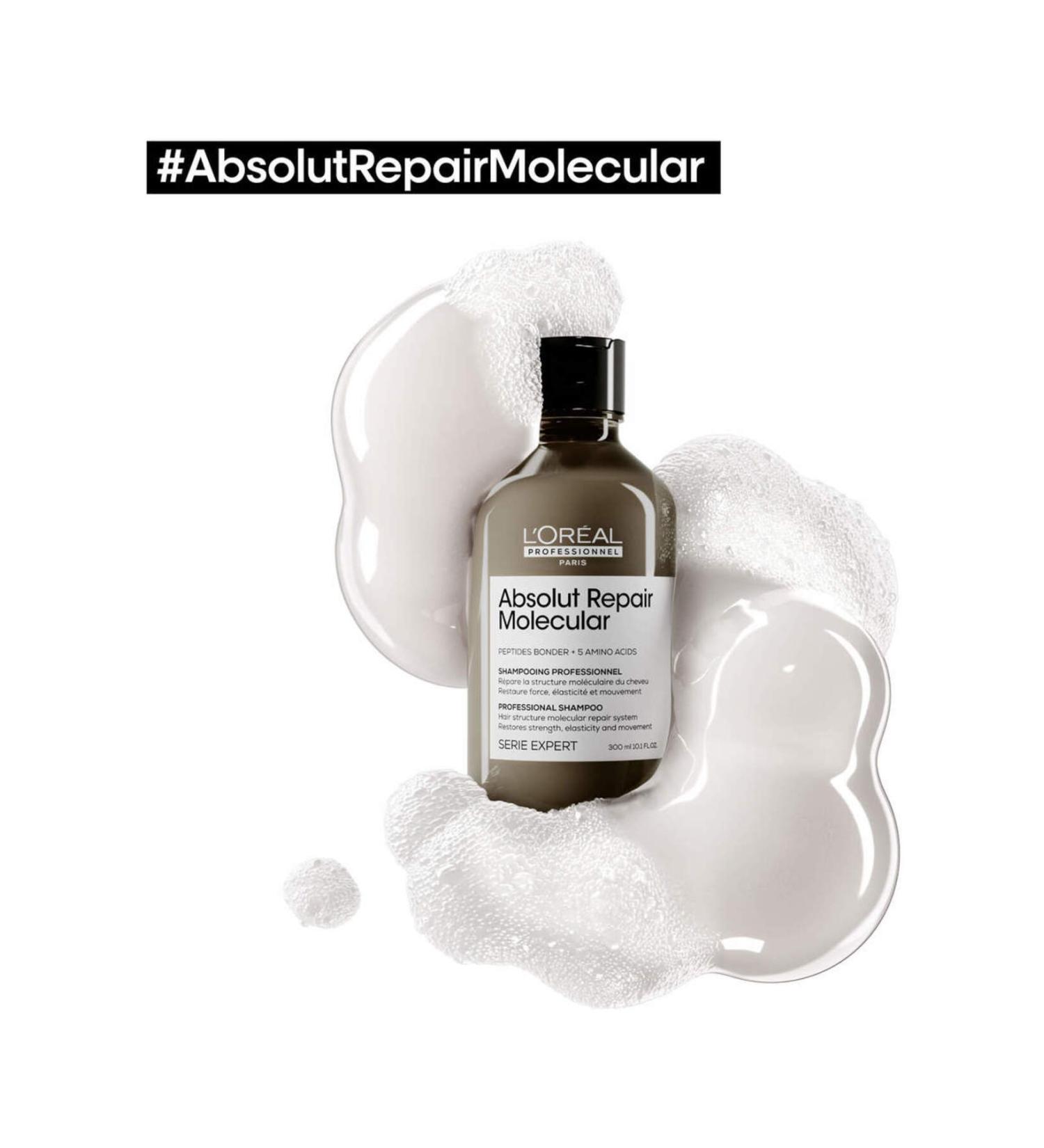 L'oreal Professionnel ABSOLUT REPAIR MOLECULAR PROFESSIONAL LUXURY SULPHATE-FREE SHAMPOO FOR ALL DAMAGED HAIR TYPES 300 ML