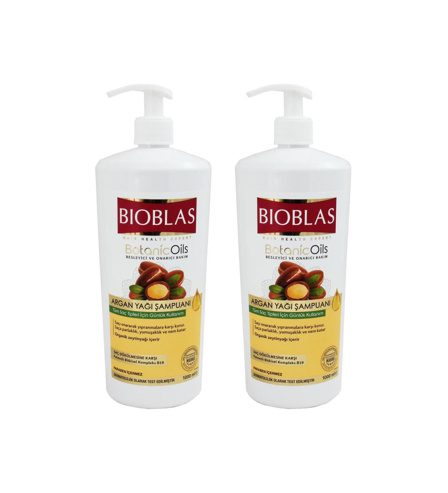 Bioblas Argan Oil Shampoo 1000 Ml 2 Pieces