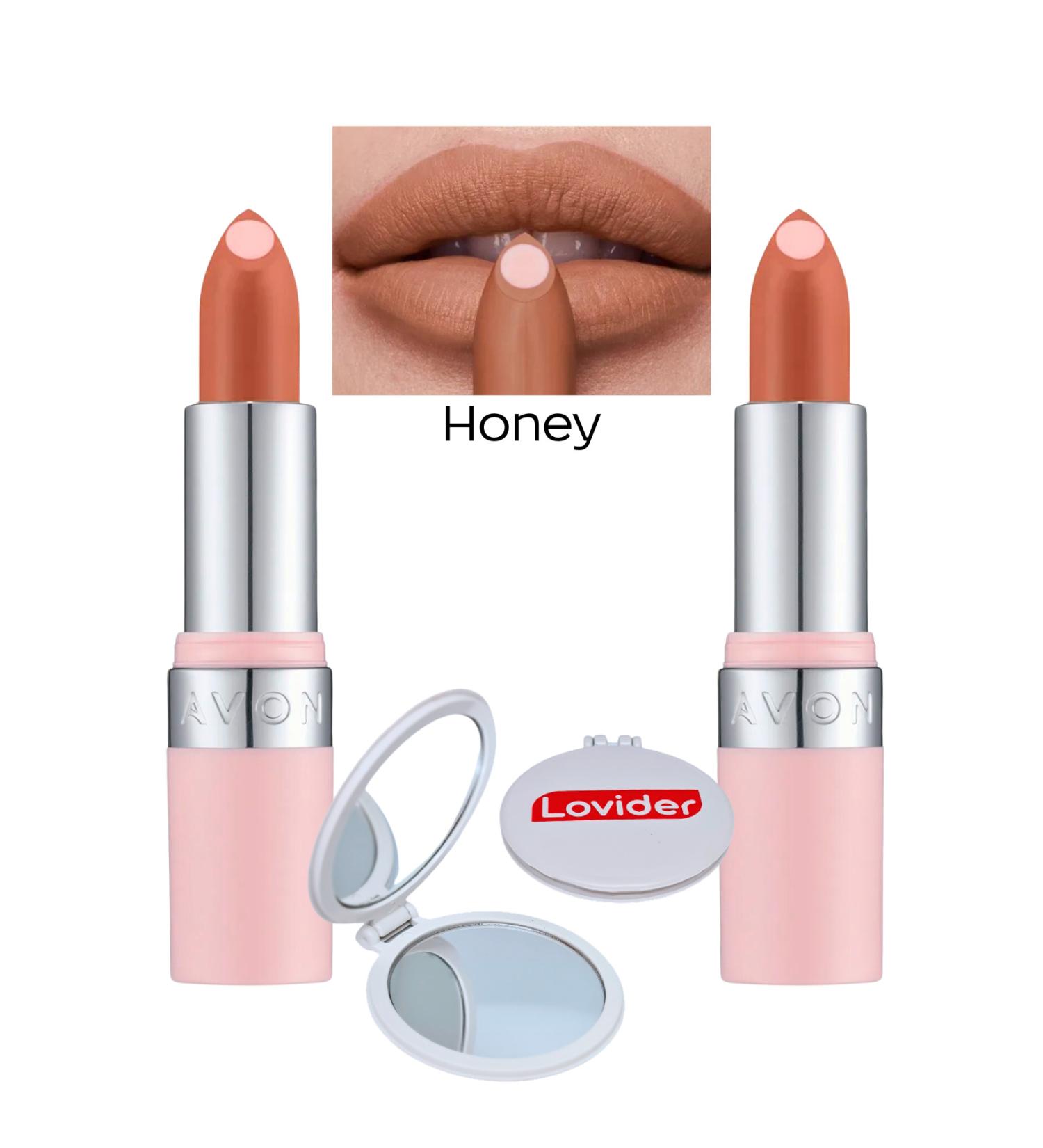 Avon Hydramatic Matte Lipstick Honey 2 Pack + Lovider Pocket Mirror Gift - Buy Online on GoSupps.com