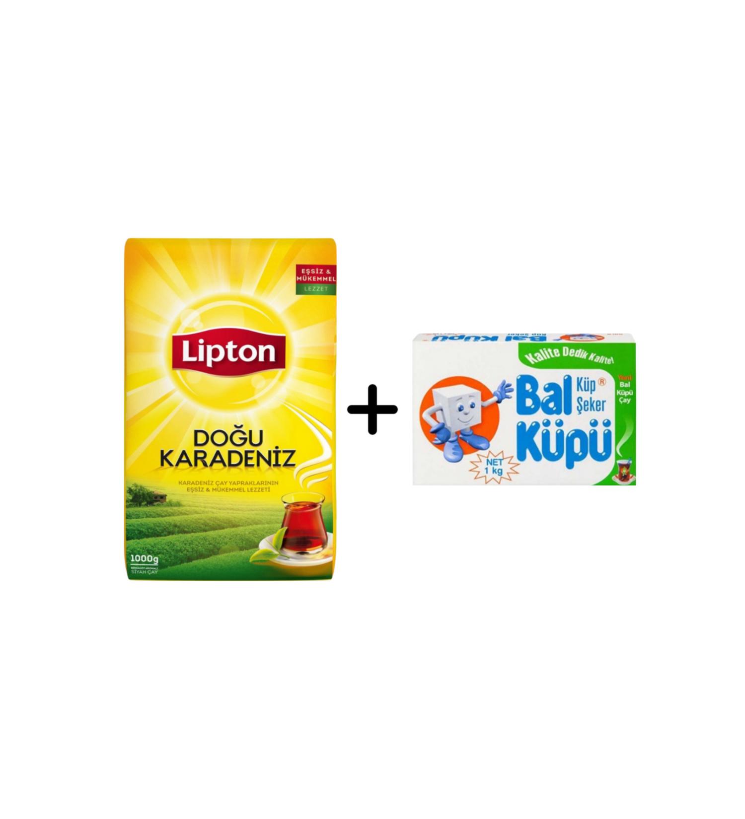 Lipton Eastern Black Sea Bulk Black Tea 1000 gr + Balk p Cube Sugar 1000 gr - Buy Online on GoSupps.com