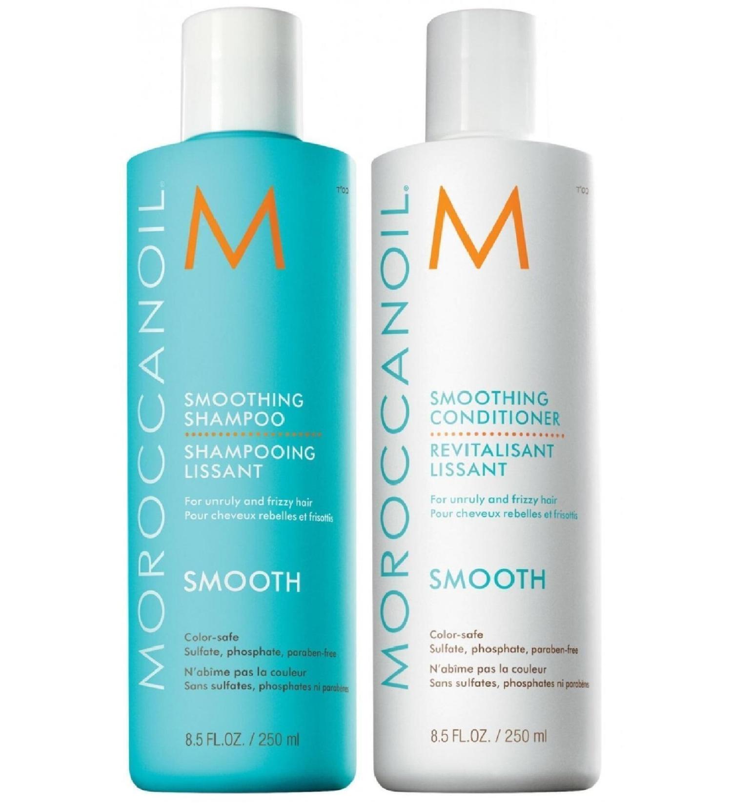 Moroccanoil Smoothing Soothing Shampoo 250ml + Cream 250ml Set of 2 keykuaf r anti-frizz