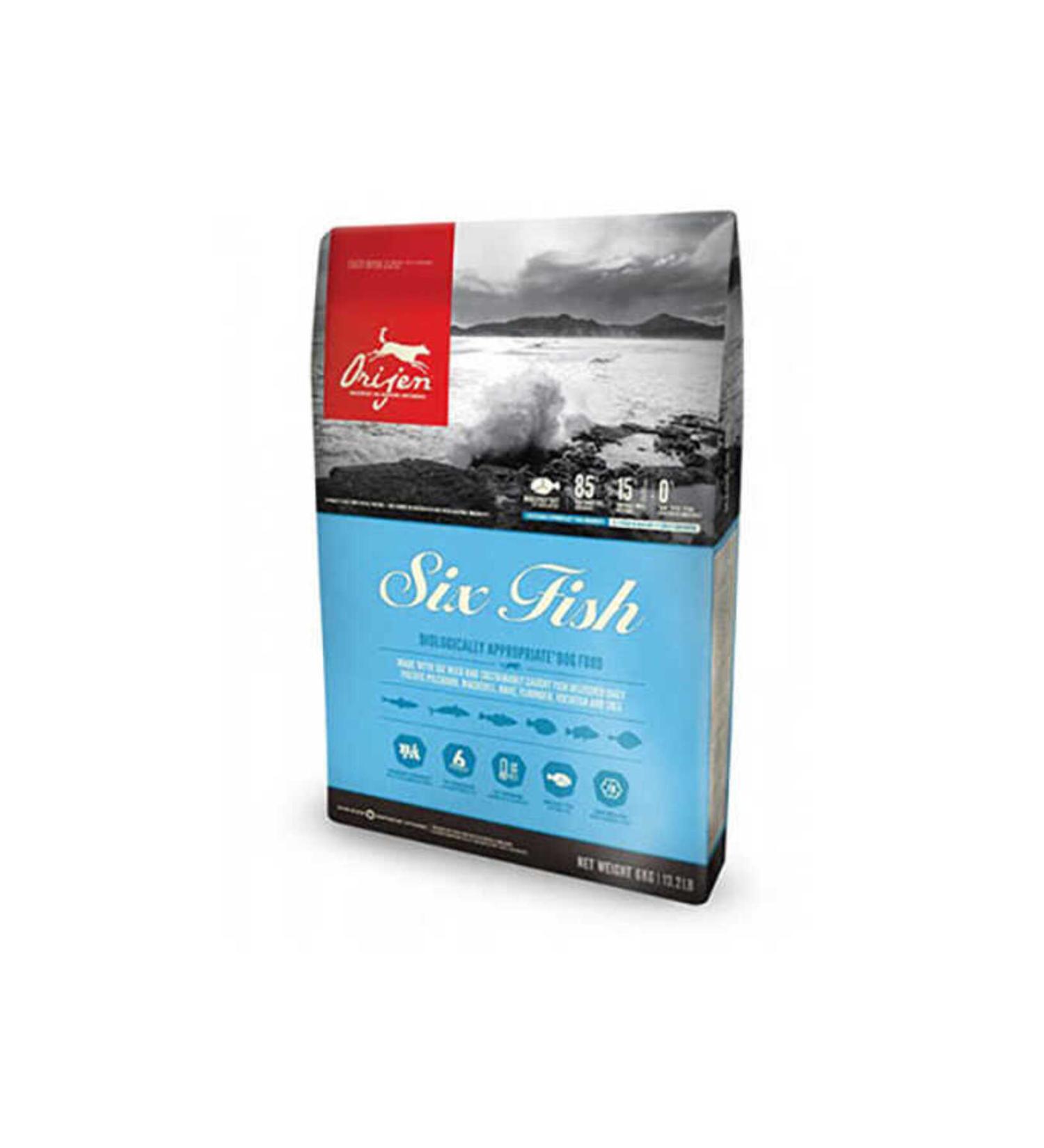 Orijen Six Fish Grain-Free Fish Puppy and Adult Dog Food 11.4 Kg