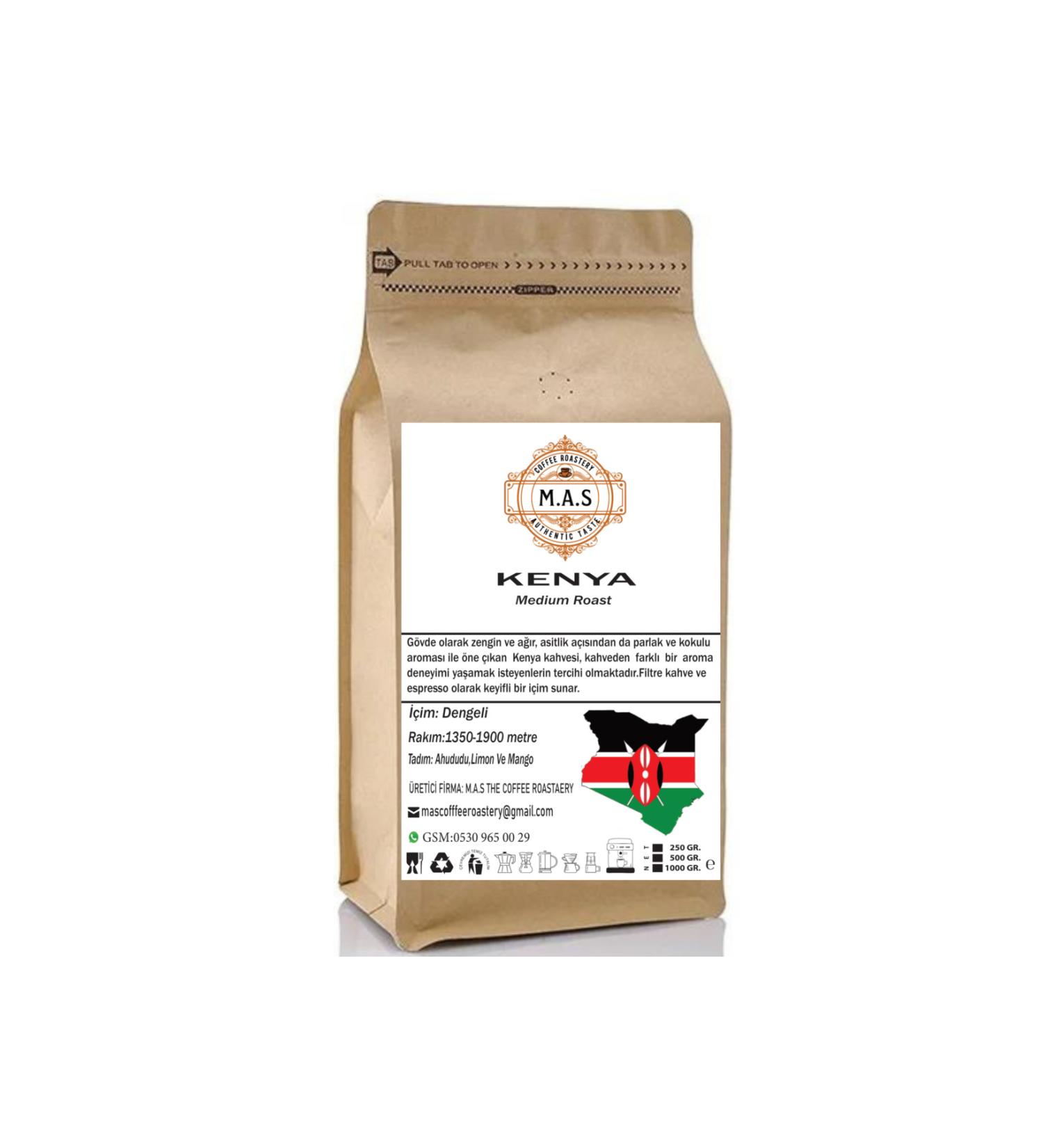 MAS THE COFFEE ROASTERY Kenyan Local (GROUND OR BEANS) Filter Coffee 1 Kg.