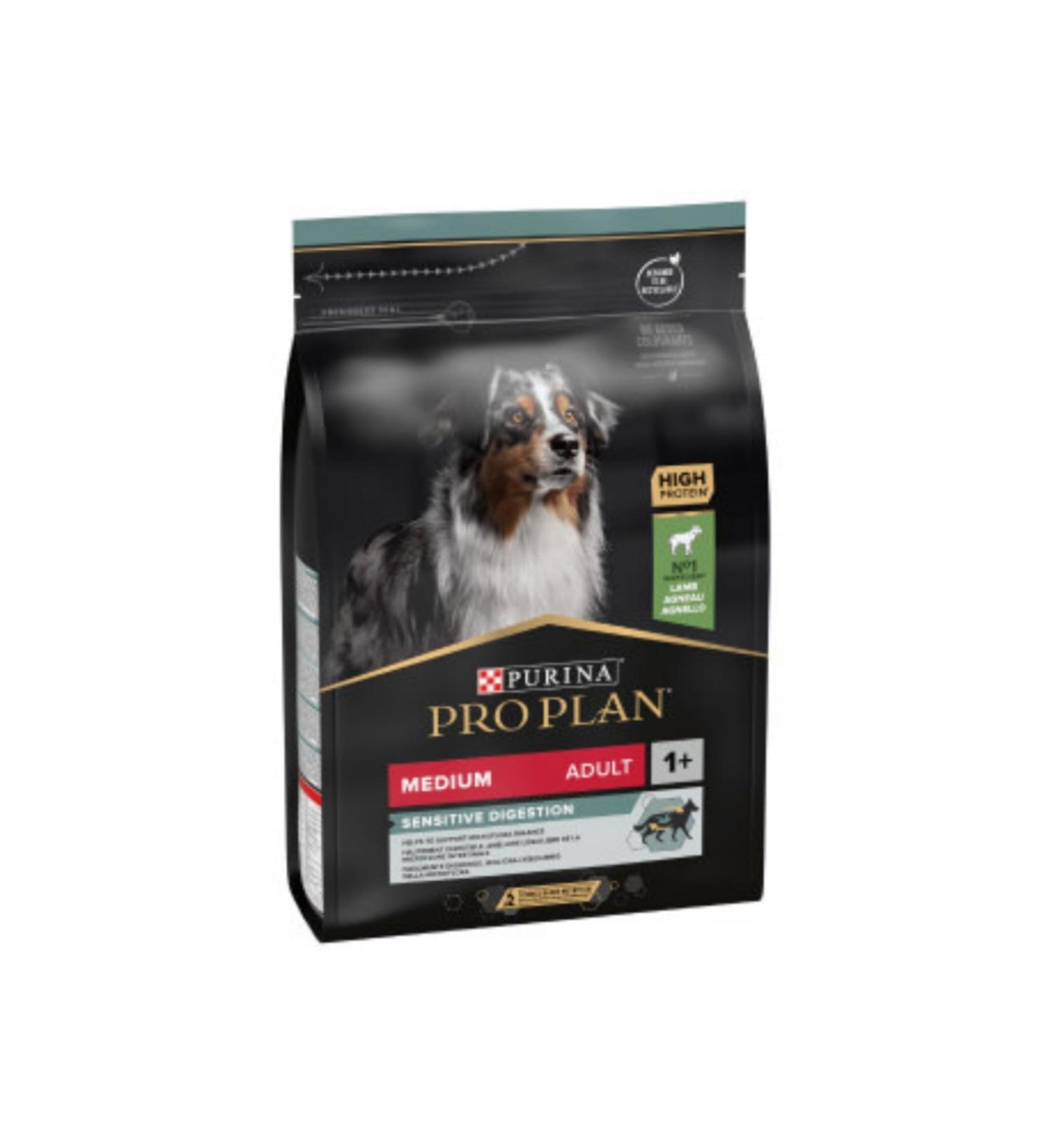 Pro Plan medium adult 3kg lamb dog sensitive digestion lamb adult dog food