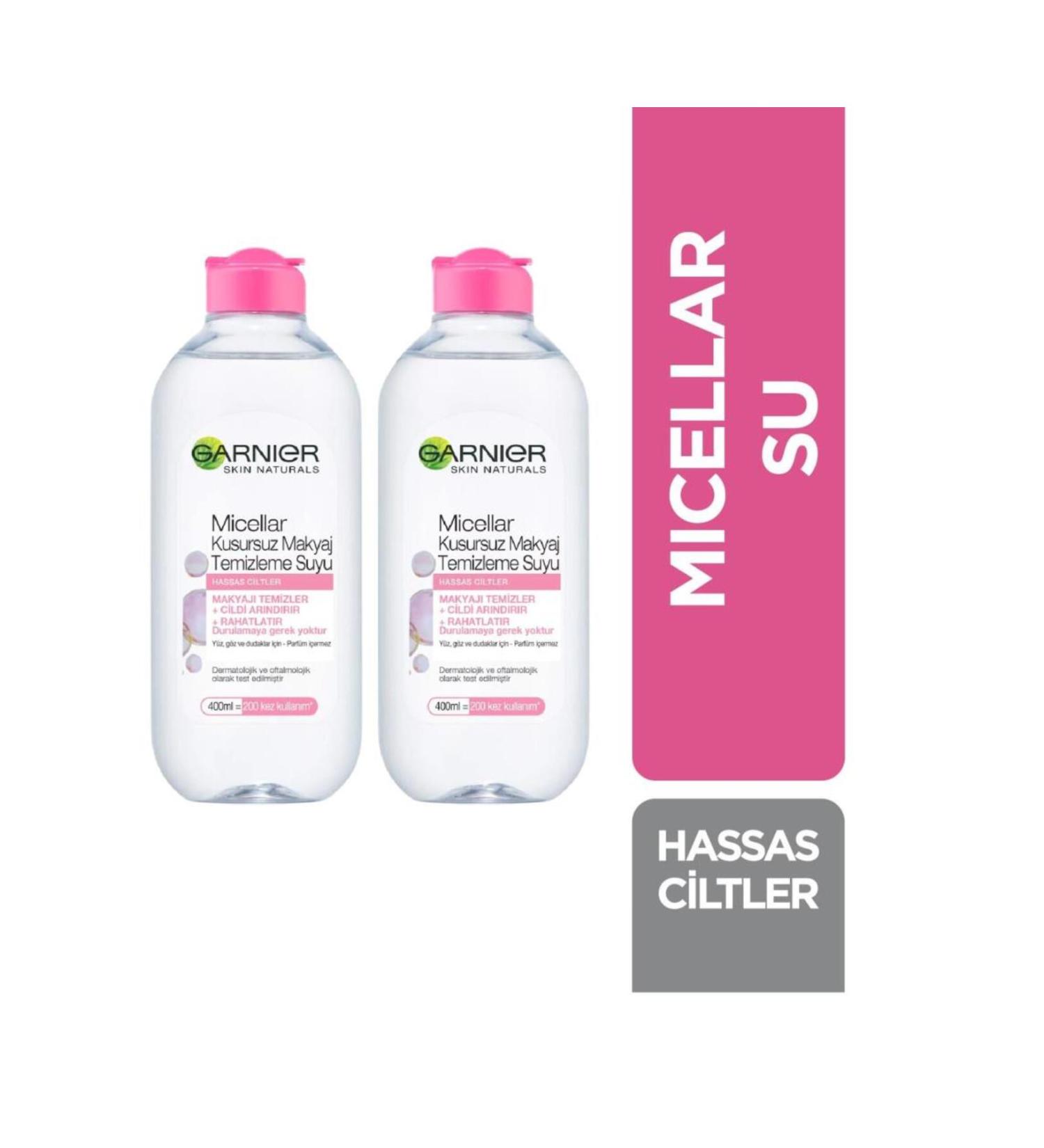 Garnier Micellar Flawless Make-Up Remover Water 400ml 2 Pieces