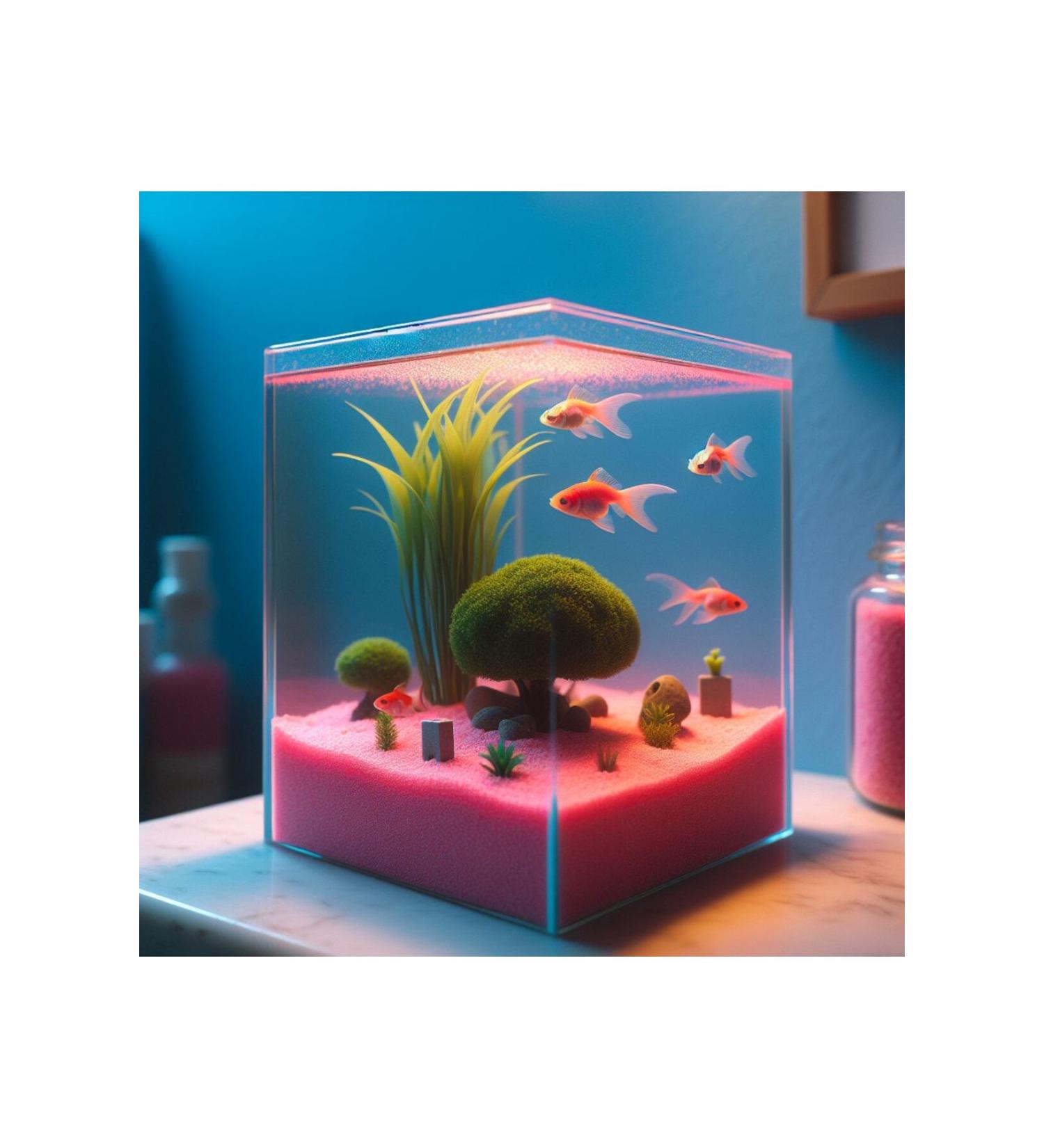 Aquarium Fish Food & Full Glass Goldfish Aquarium Desktop Nano Aquarium New Production Aquarium.
